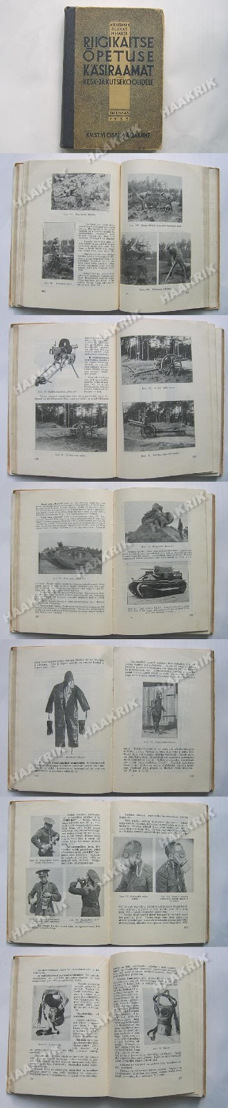 ESTONIA MANUAL AIR-RAID PRECAUTION ,GAS MASK 1933