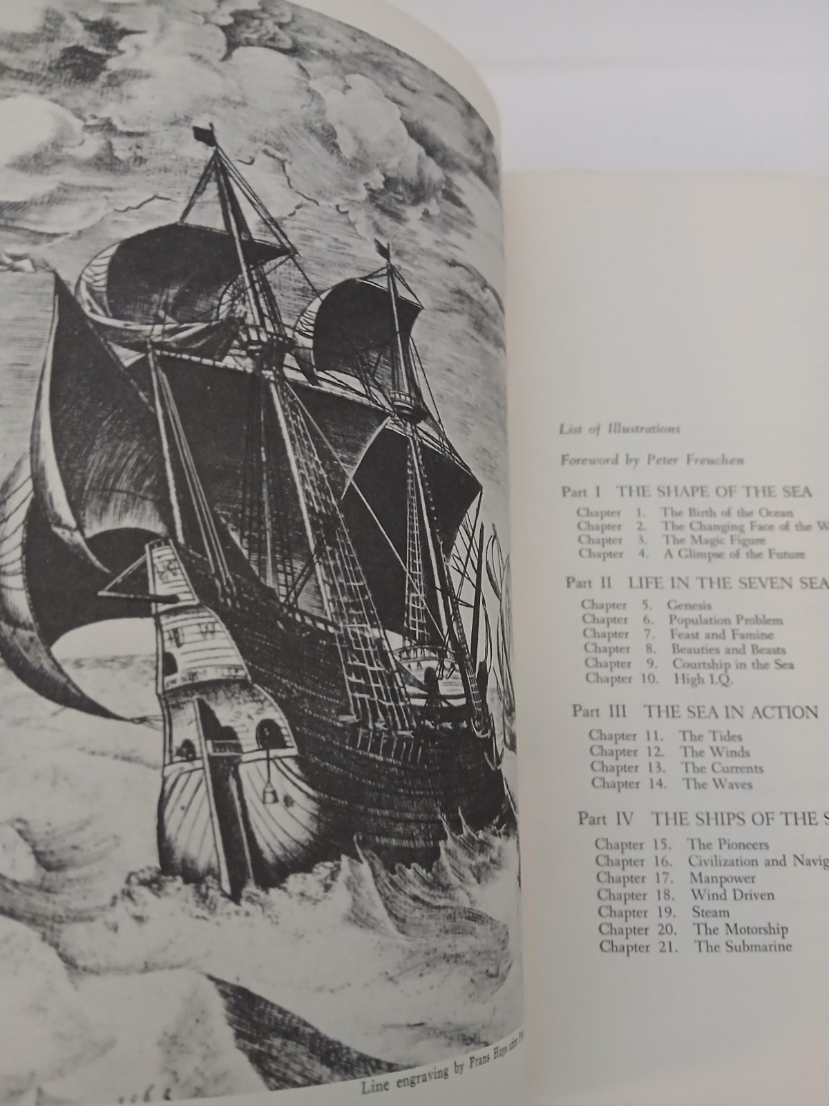 Vintage 1957 1st Edition Peter Freuchen Book of the Seven Seas HC Maps Illust