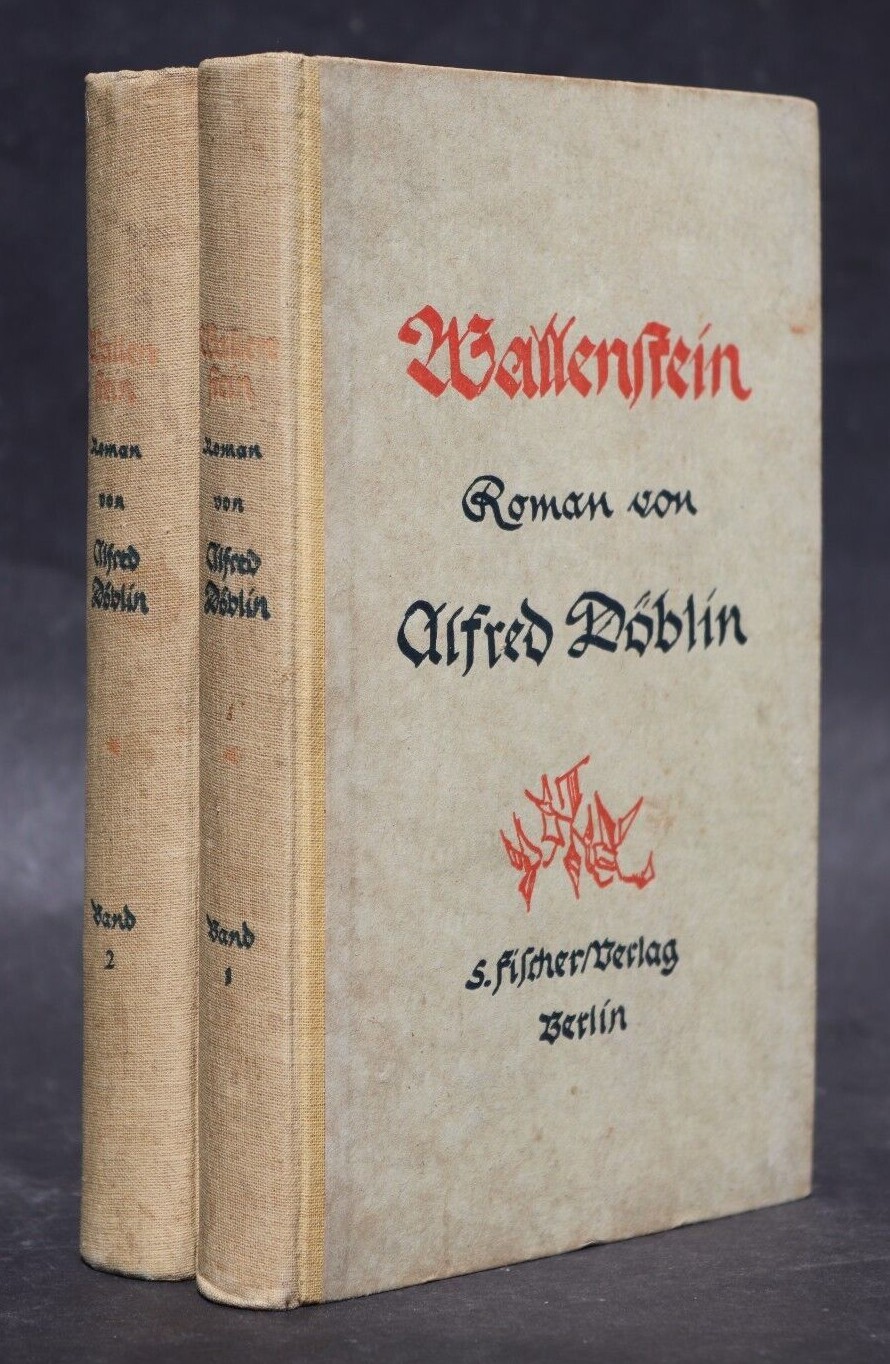 WALLENSTEIN,ROMAN VON ALFRED DÖBLIN,2 BÄNDE I-II,ERSTAUSGABE,FISCHER,BERLIN,1920