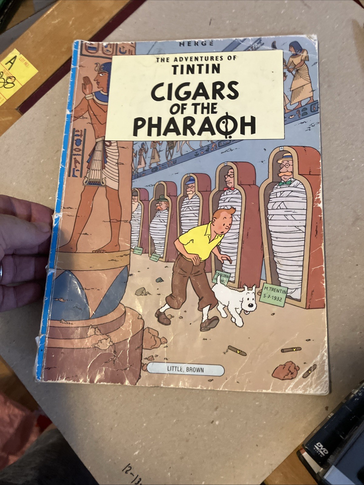 Vintage Herge Adventures of Tintin lot of 11 „AS-IS“ Worn Used paperback comic