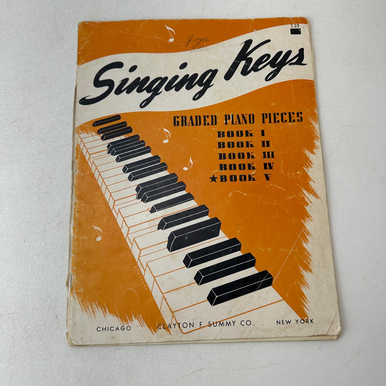 Singing Keys Graded Piano Pieces Book V Clayton F Summy 1948