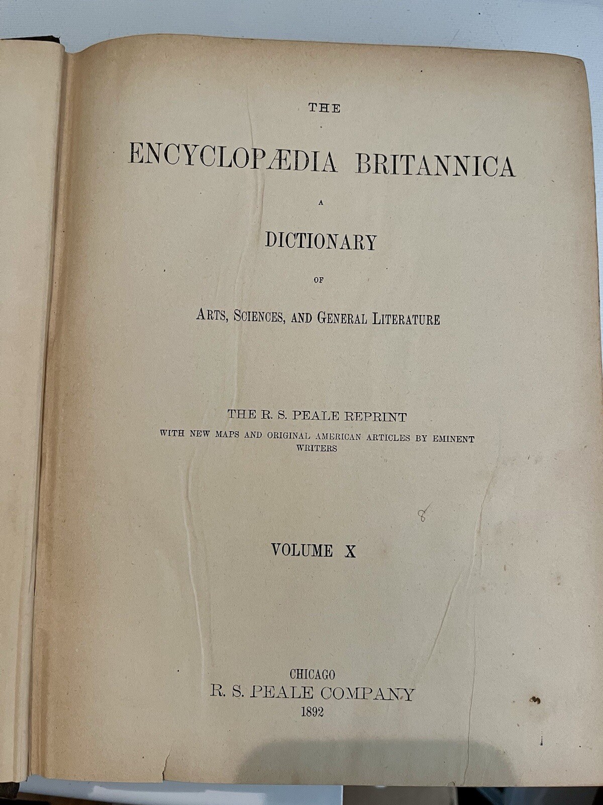 21 volume set Ninth Edition Encyclopedia Britannica 1892 Peale antique vintage