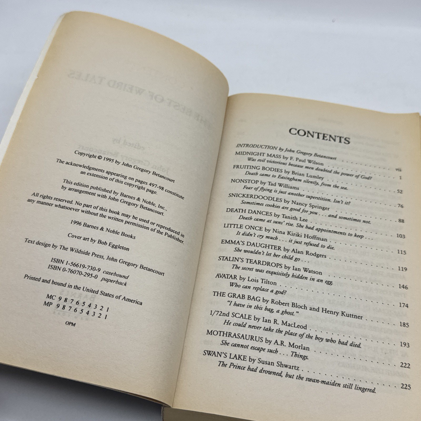 The Best of Weird Tales by John Betancourt TPB 1995