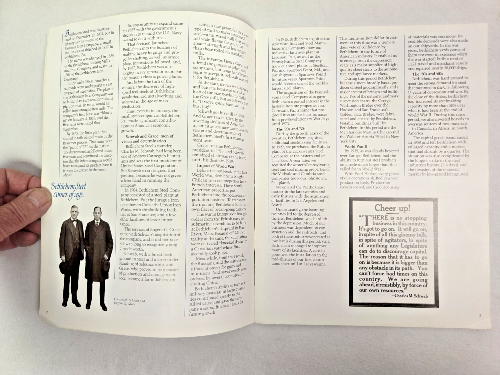 „Recollections“ Celebrating 75 Years Of Bethlehem Steel 1904-80 32 Pages N Mint