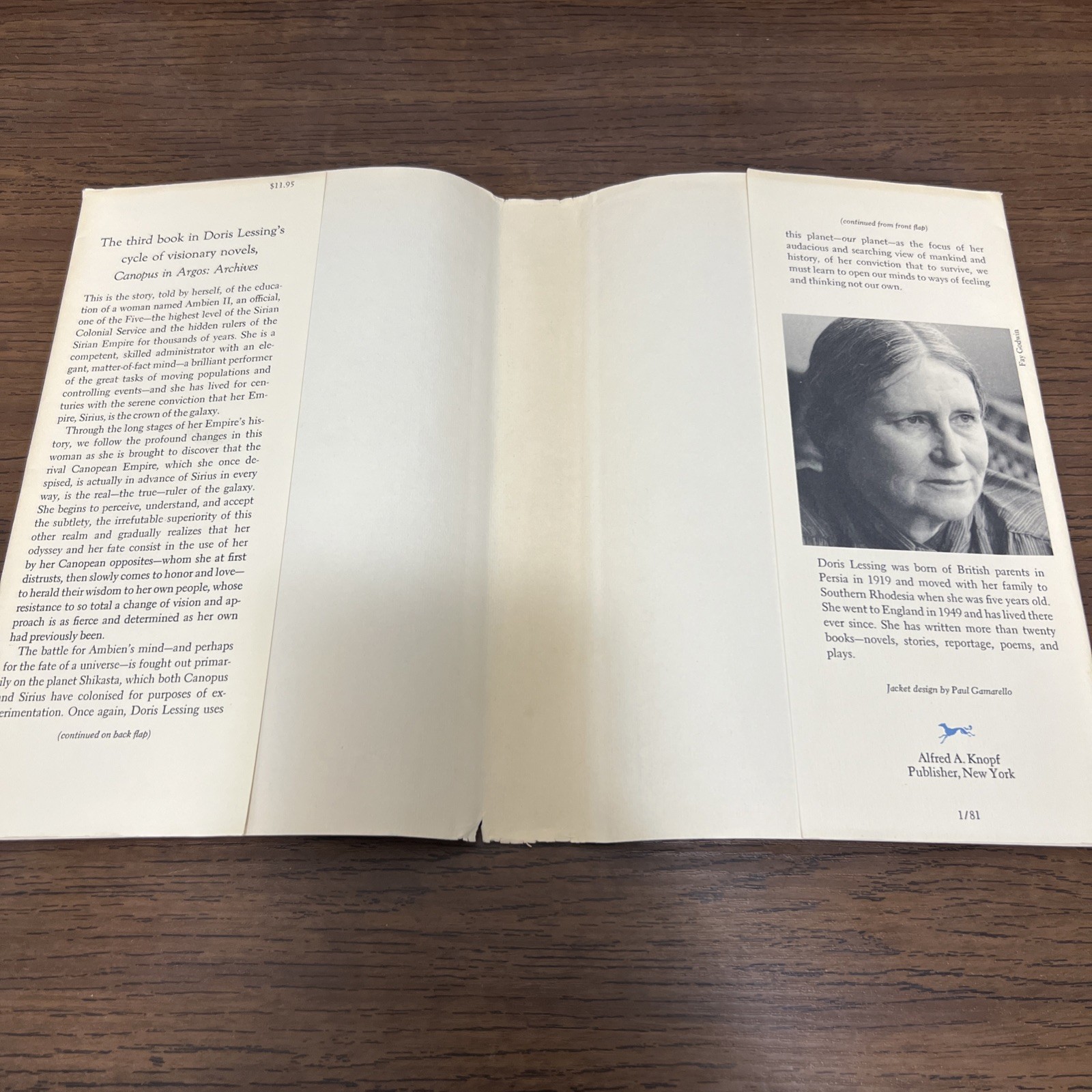 THE SIRIAN EXPERIMENTS,1981,Doris Lessing,1st Edition,DJ