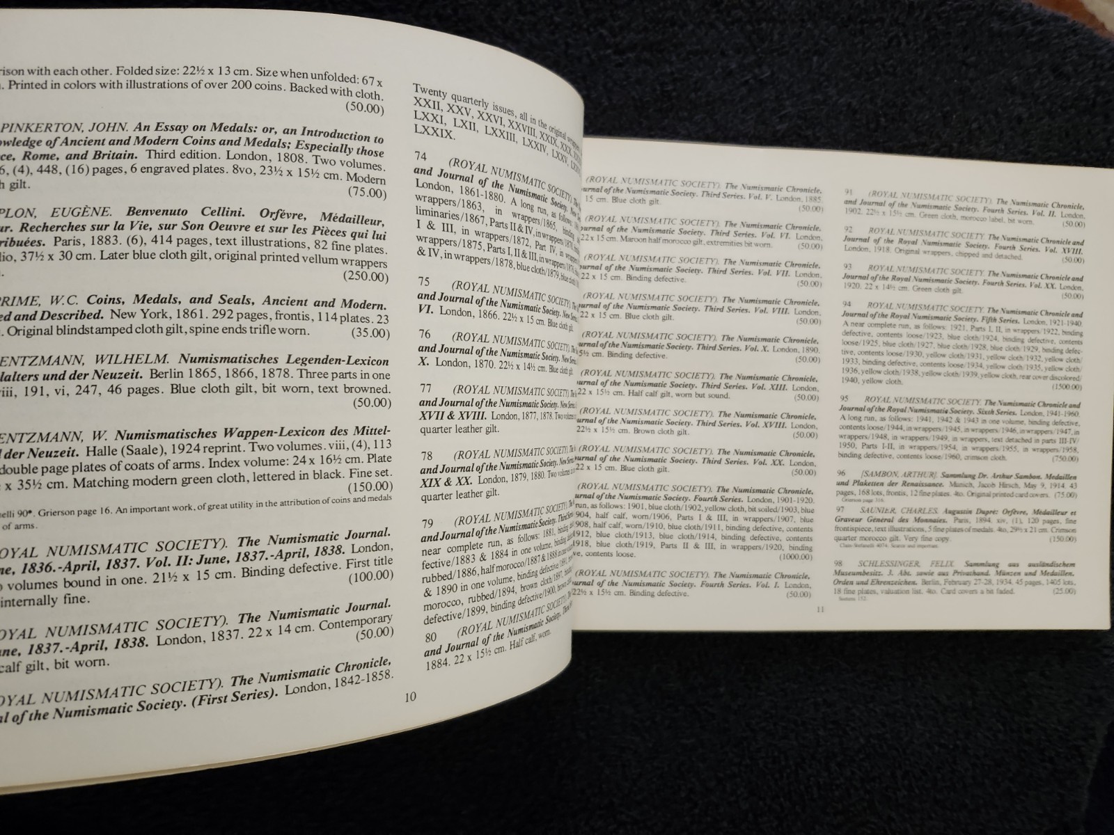 Important Numismatic Books 1982 Auction #11 Catalog George F. Kolbe Los Angeles