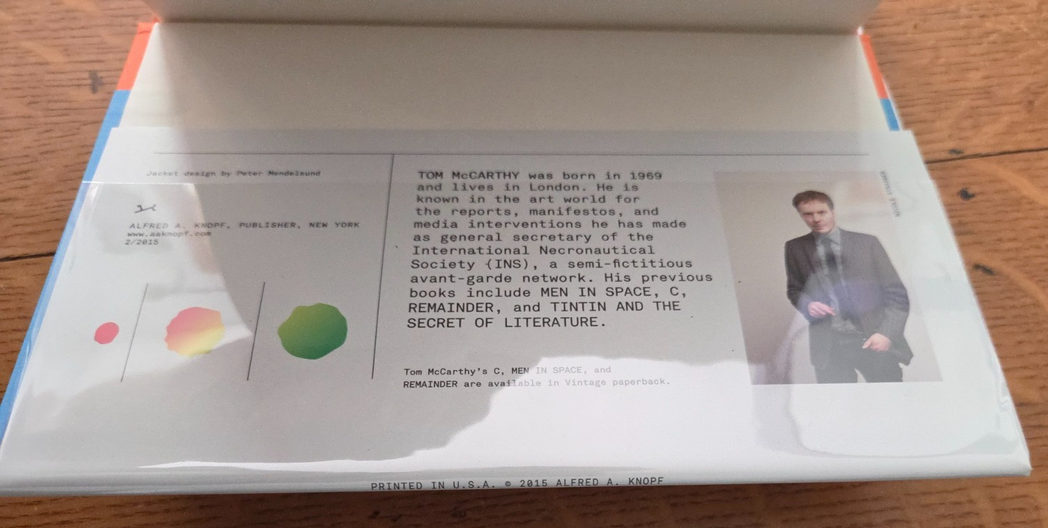 Signed by Tom McCarthy SATIN ISLAND First Edition Hardcover with DJ 2015 Fine