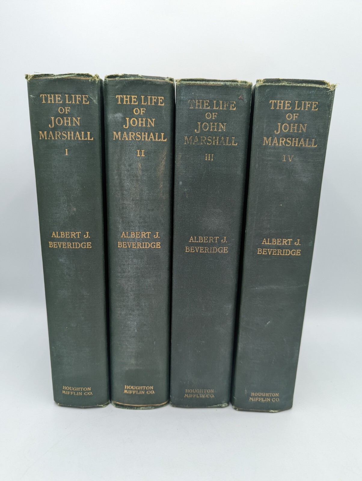 Antique 1916-1919 Life of John Marshall 4 Book Set — Hardcover — Beveridge