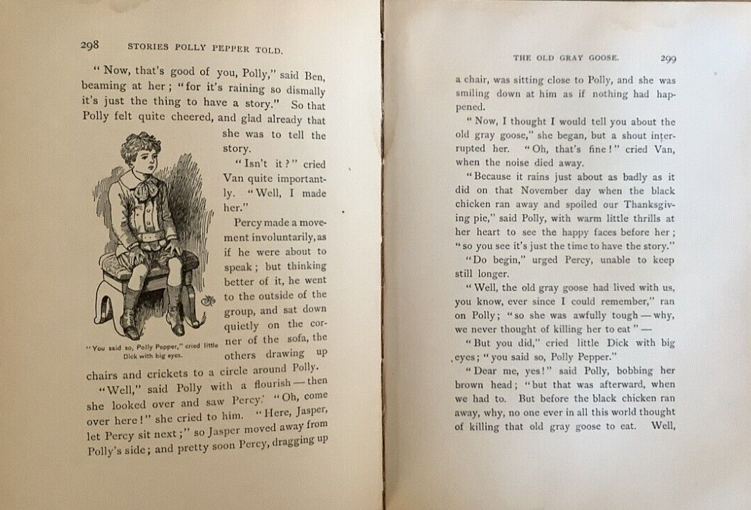 VG 1899 Hardcover First Edition Stories Polly Five Little Pepper Margaret Sidney