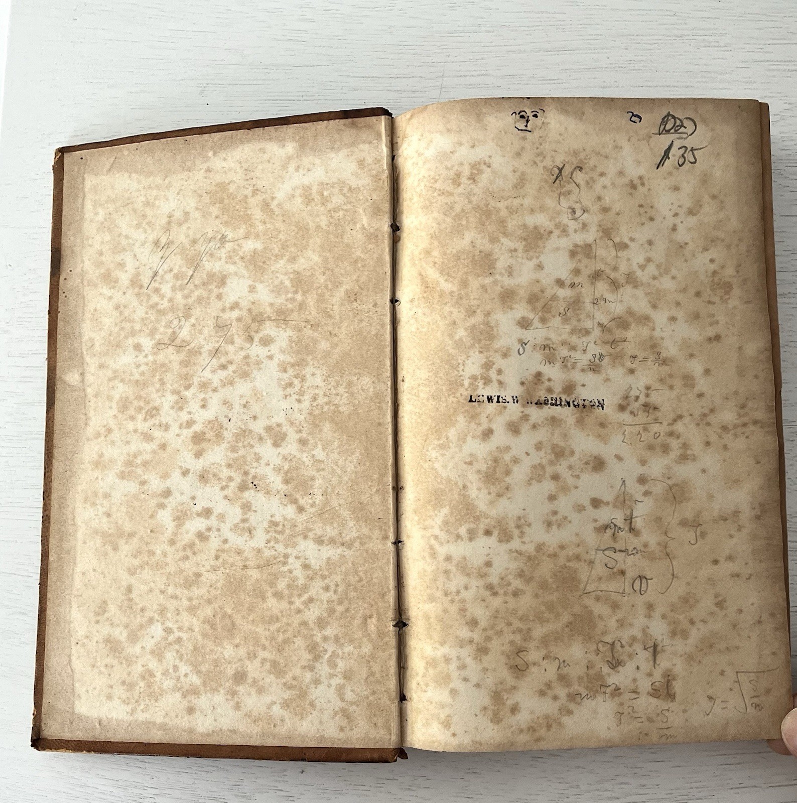 RARE 1831 Signed Lewis W Washington Princeton Yale Science George Washington FA