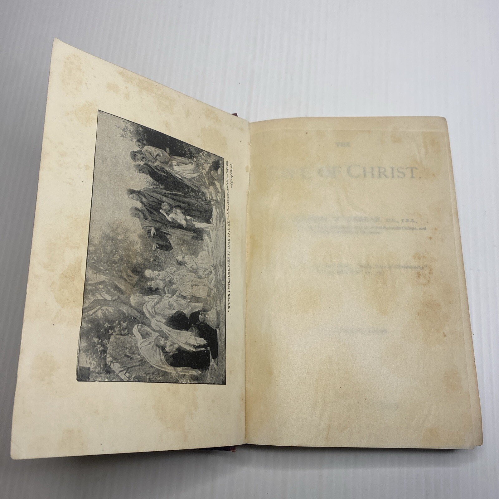 THE LIFE OF CHRIST, Farrar A.L. Burt Company The Home Library Late 1800s HC