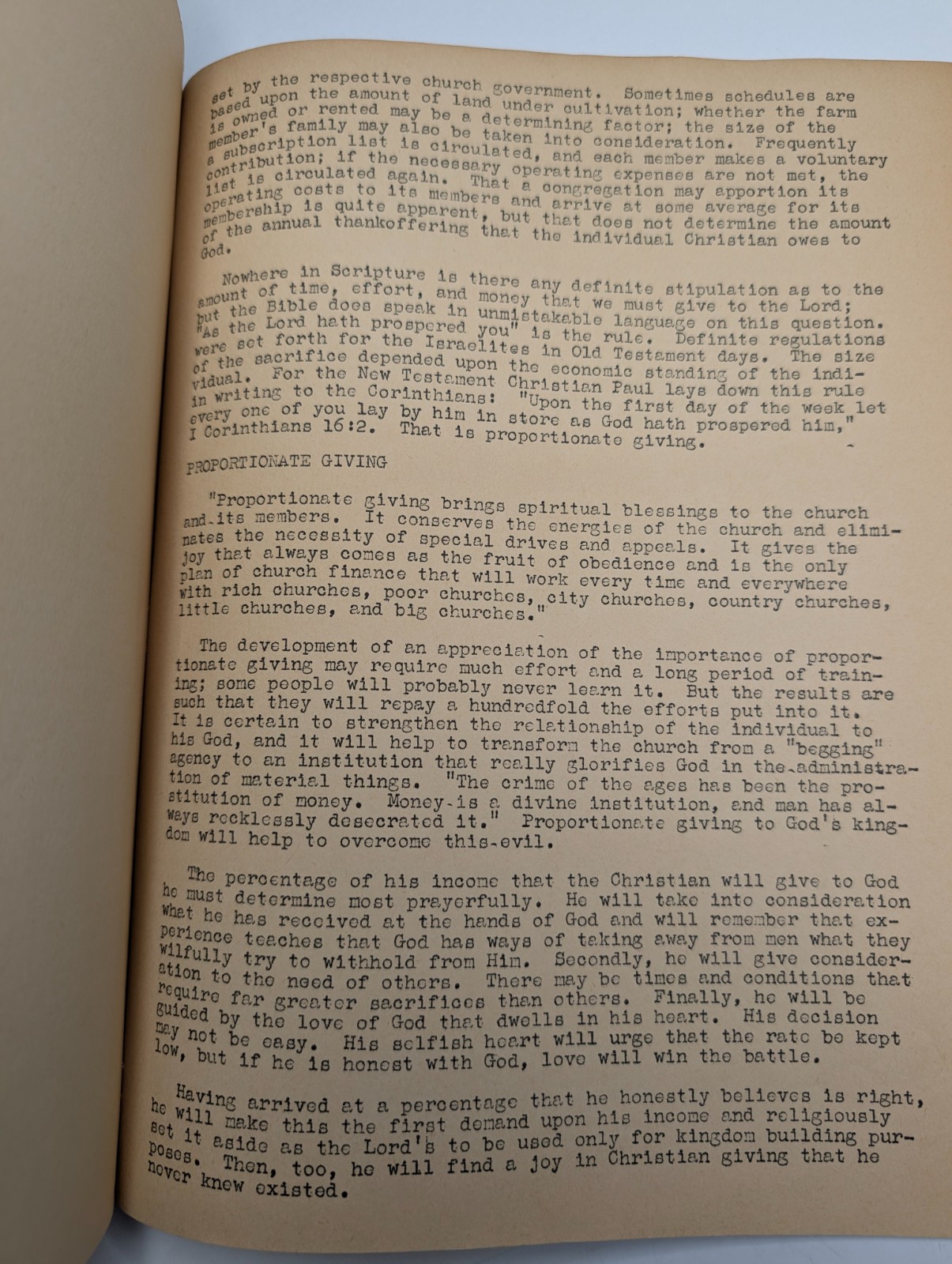 c1960s NOT YOURS BUT YOU Christian Giving Handbook Stewardship Wm G Sodt Book