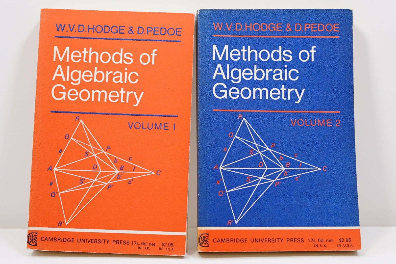 Methods of Algebraic Geometry Volume 1 and 2 by Hodge and Pedoe Paperback Set