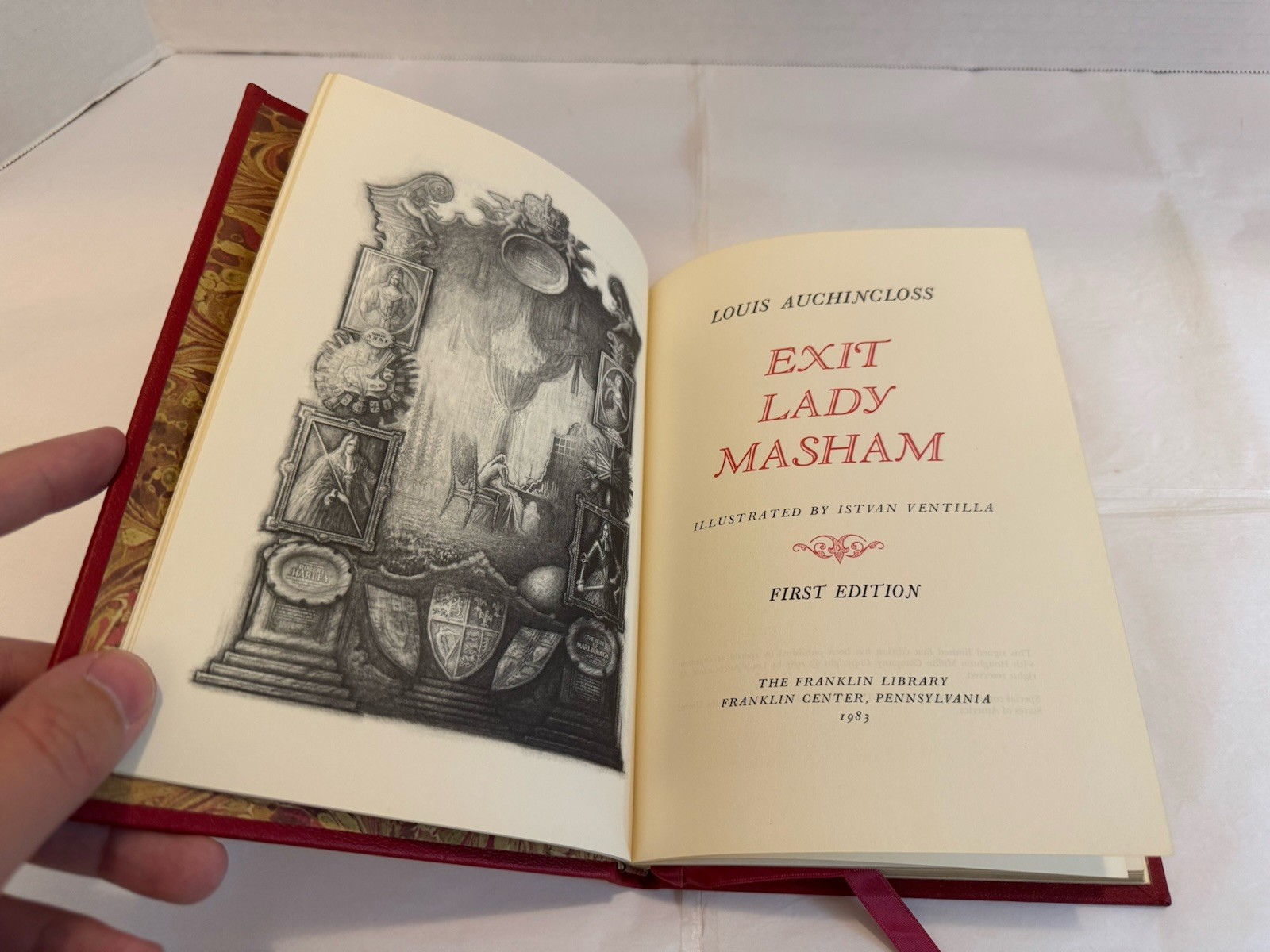FRANKLIN LIBRARY/SIGNED First Edition – Exit Lady Masham, Louis Auchincloss 1983
