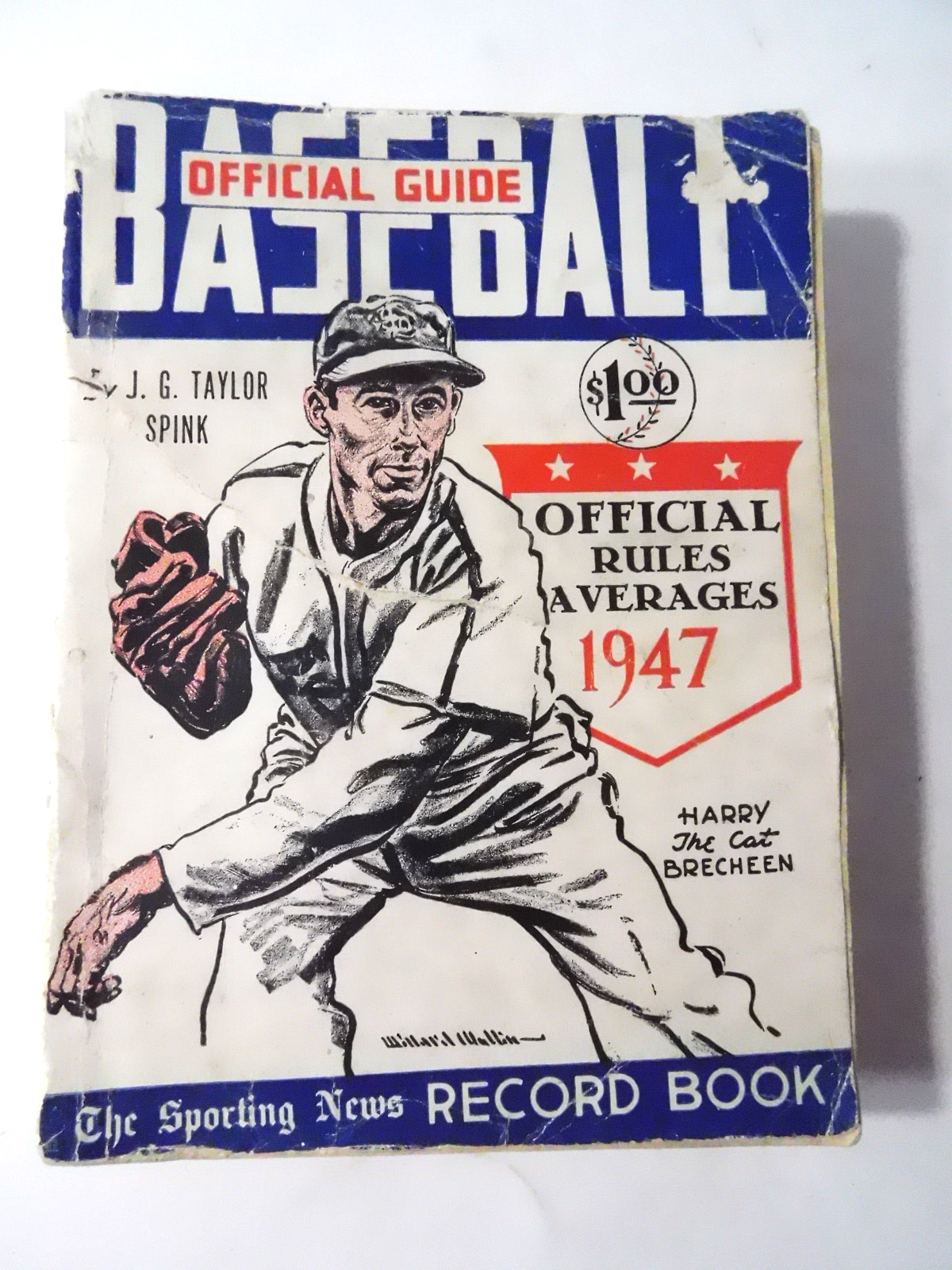 1947 SPINK Official Baseball Guide & Record Book-Harry „The Cat“ Brecheen Cover