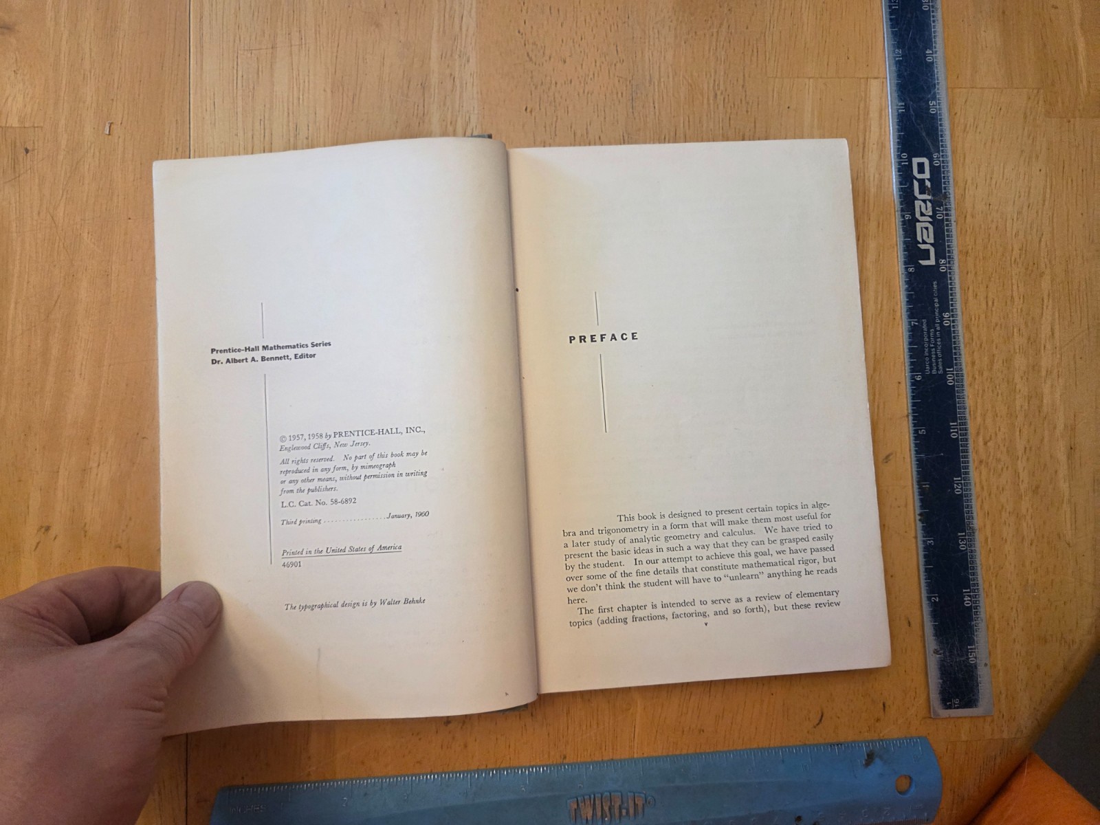 Integrated Algebra and Trigonometry by Fisher and Ziebur – 1960 Hardcover