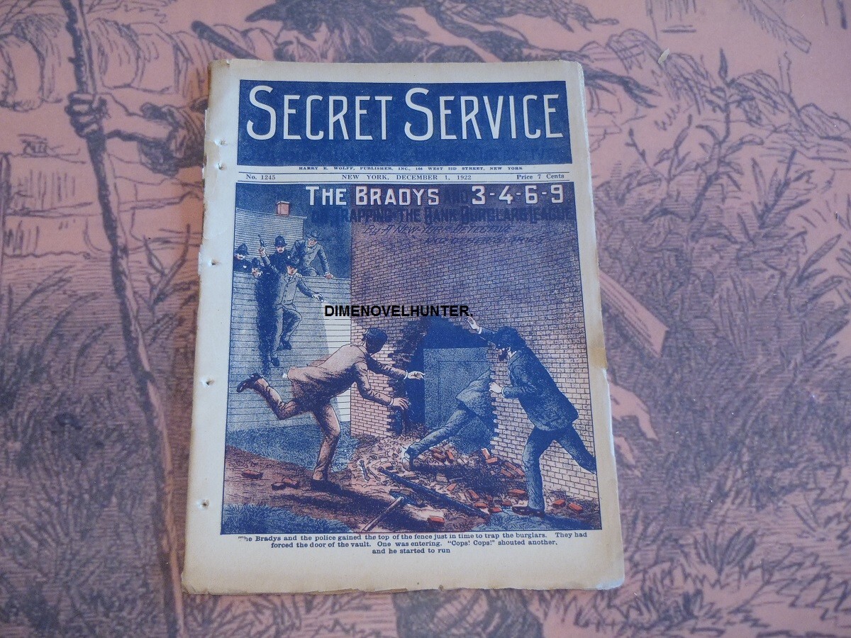 SECRET SERVICE #1245 BANK ROBBERS OLD KING BRADY FRANK TOUSEY DIME NOVEL