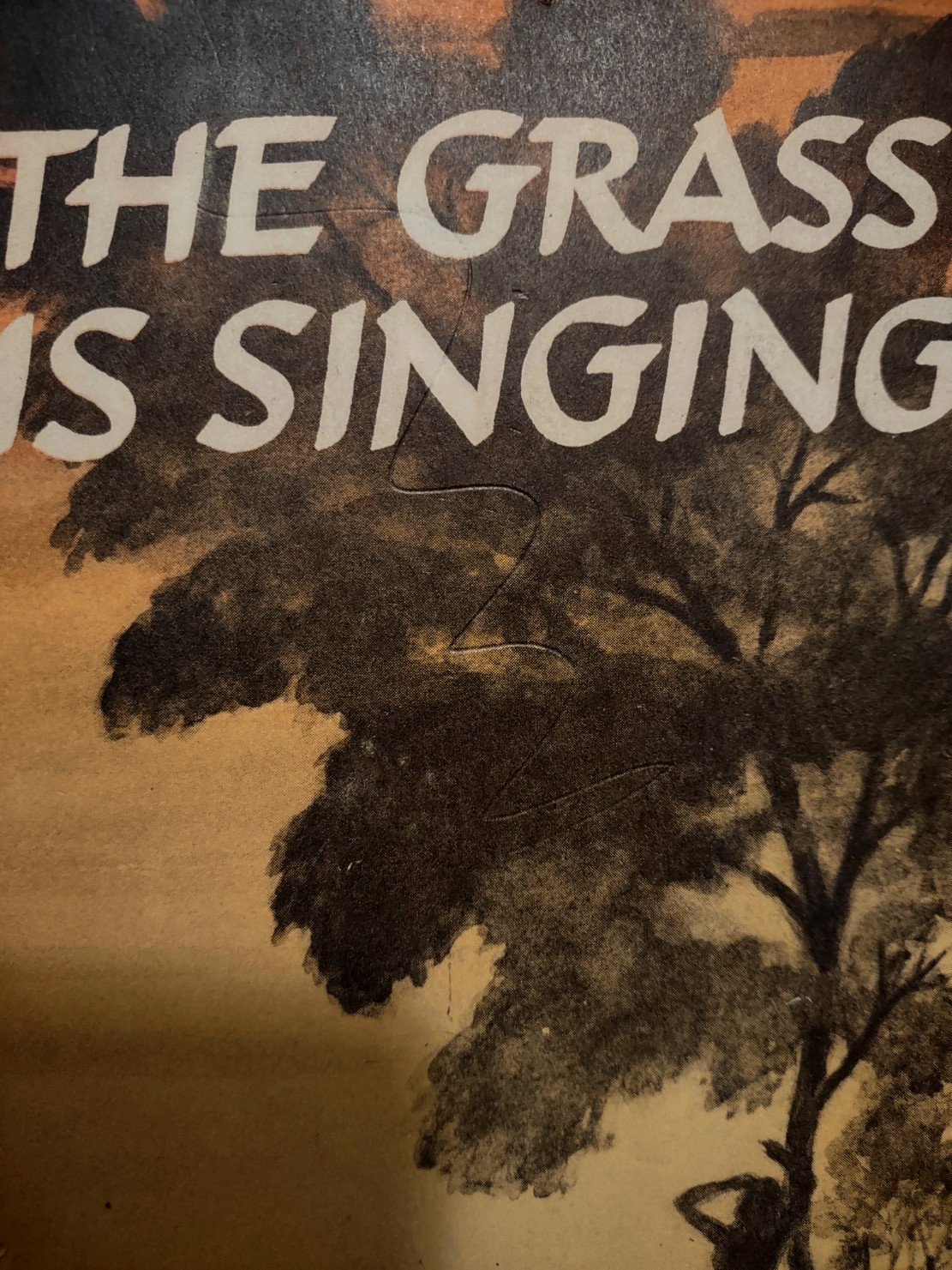 The Grass Is Singing Doris Lessing Crowell First Edition 1st Printing 1950 HB