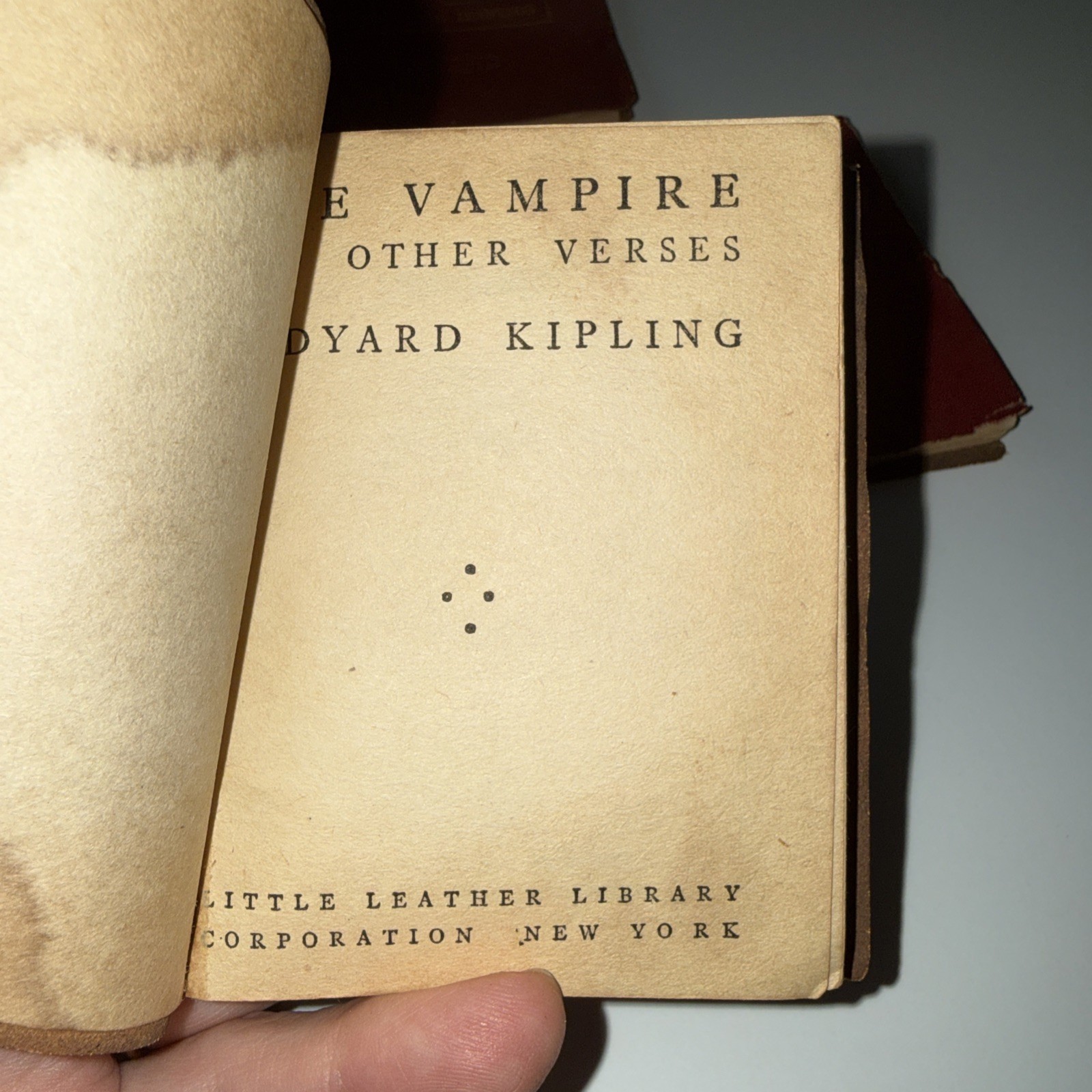 MINIATURE LIBRARY BOOKS Kipling VAMPIRE WILDE TENNYSON Antique Literature