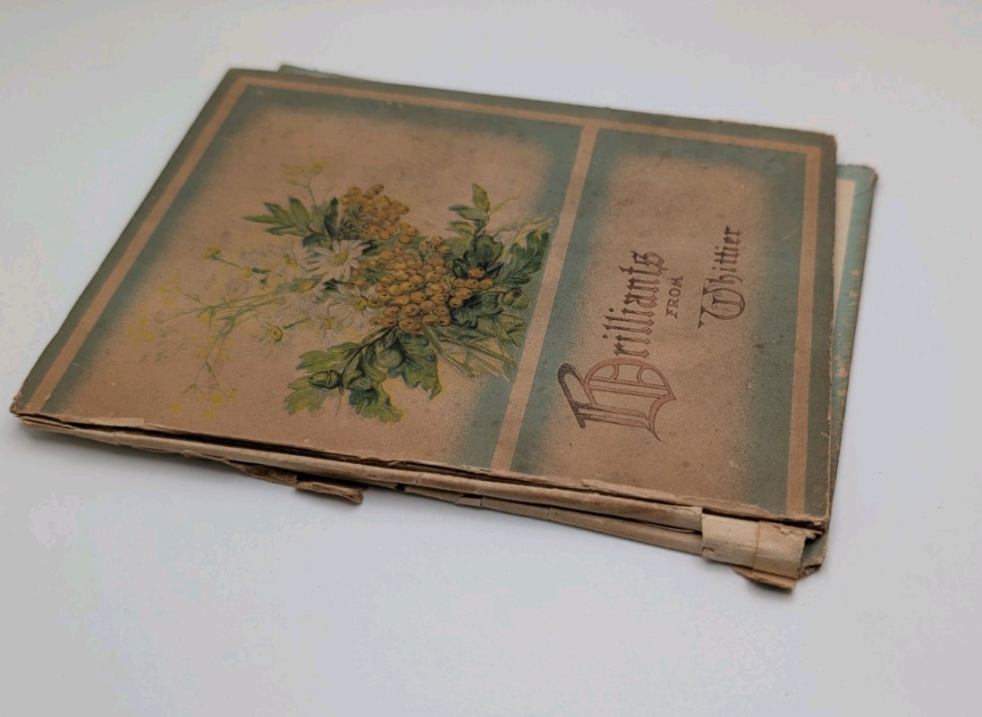 1900’s Antique Victorian Poetry Book “ Brilliants “ From Whittier