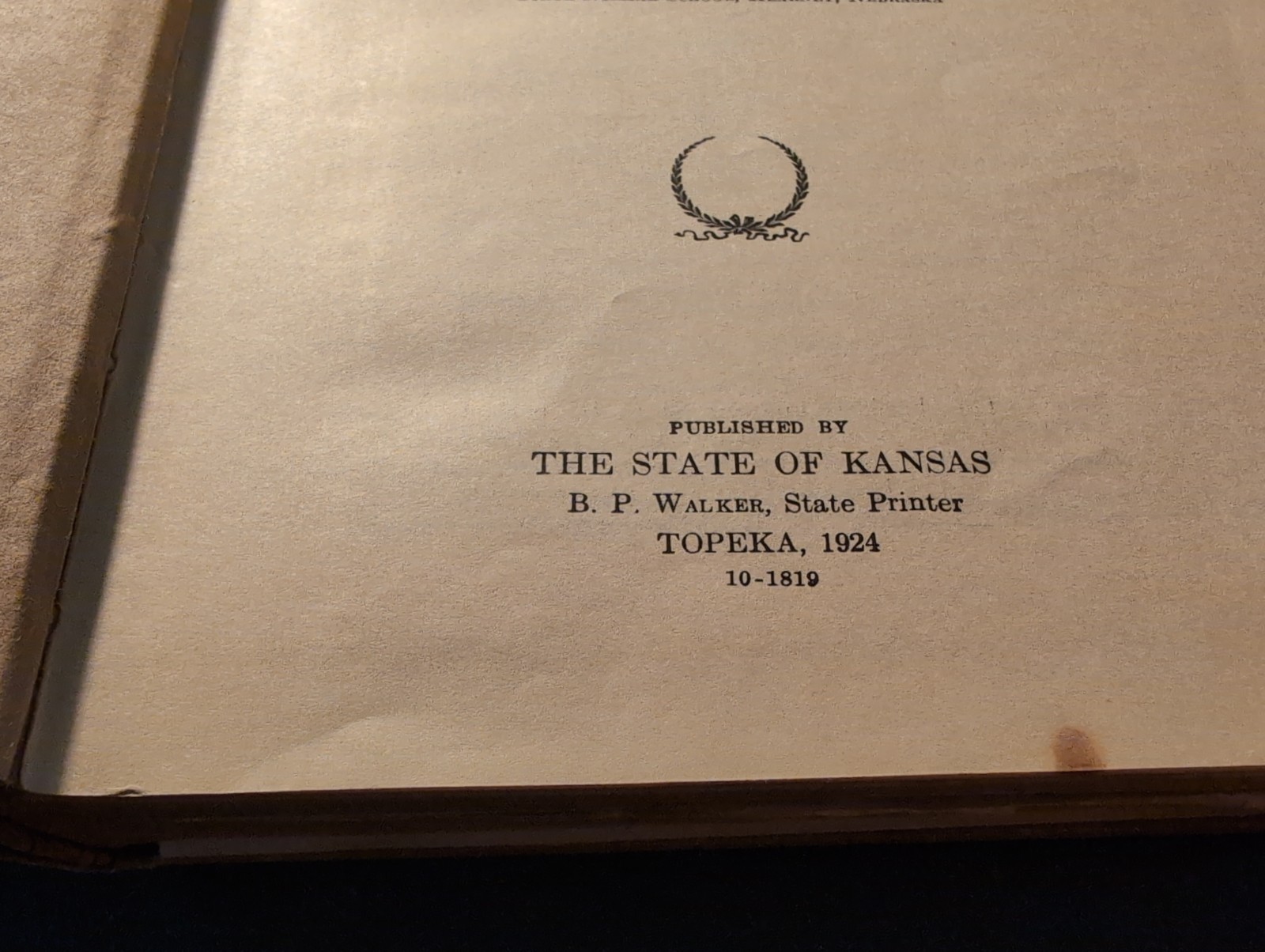 KANSAS FIRST READER 1924 Searson Martin Harris ill Hallock PANCAKE HC Antique