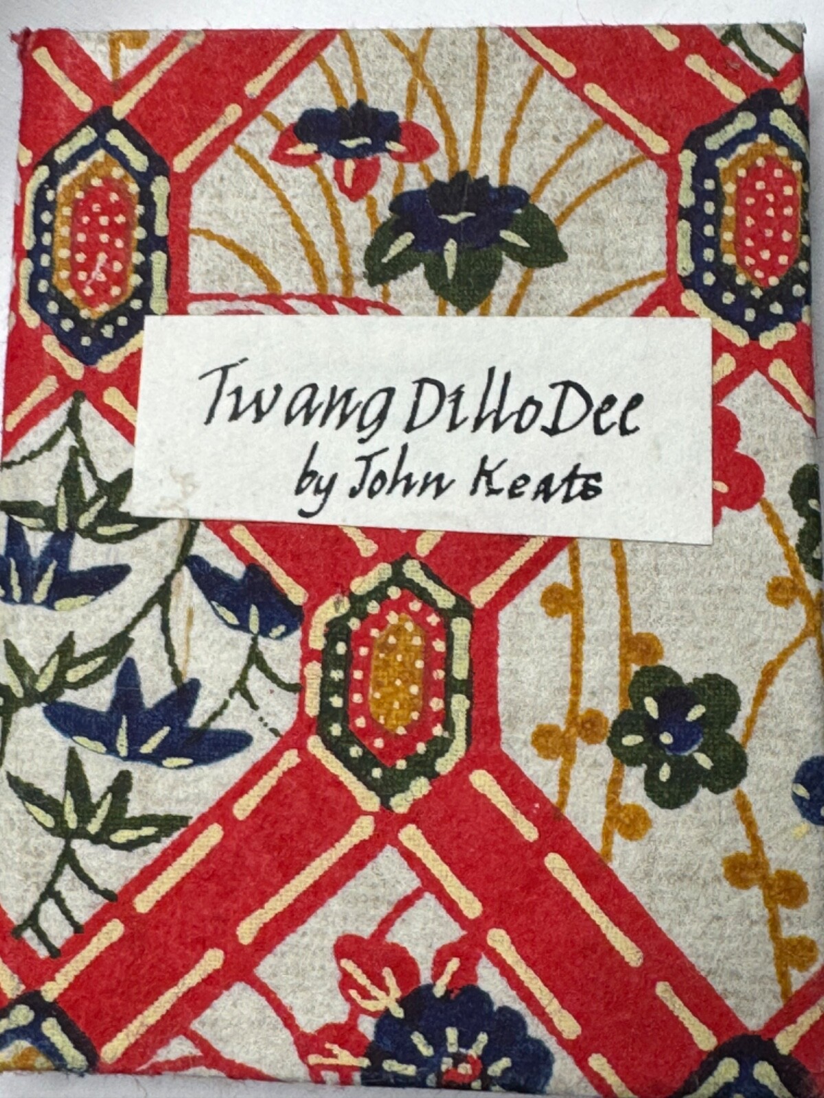 Miniature book „TWANG DILLO DEE“ 3 x 2 1/4″. 2006 Bronte Press