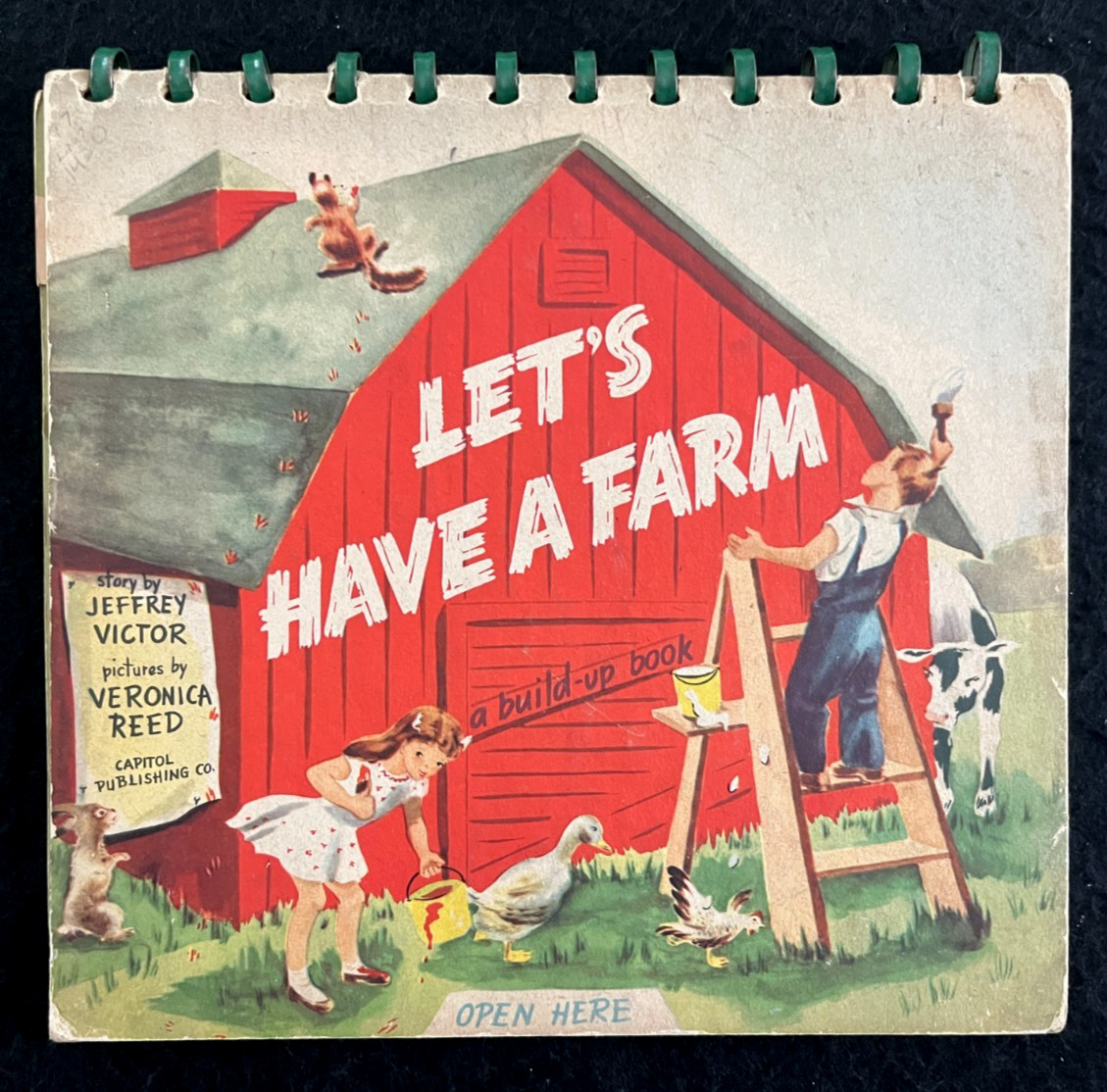 LET’S HAVE A FARM ~ HC children’s Build-Up Board Book, Capitol Publ. Jeff Victor