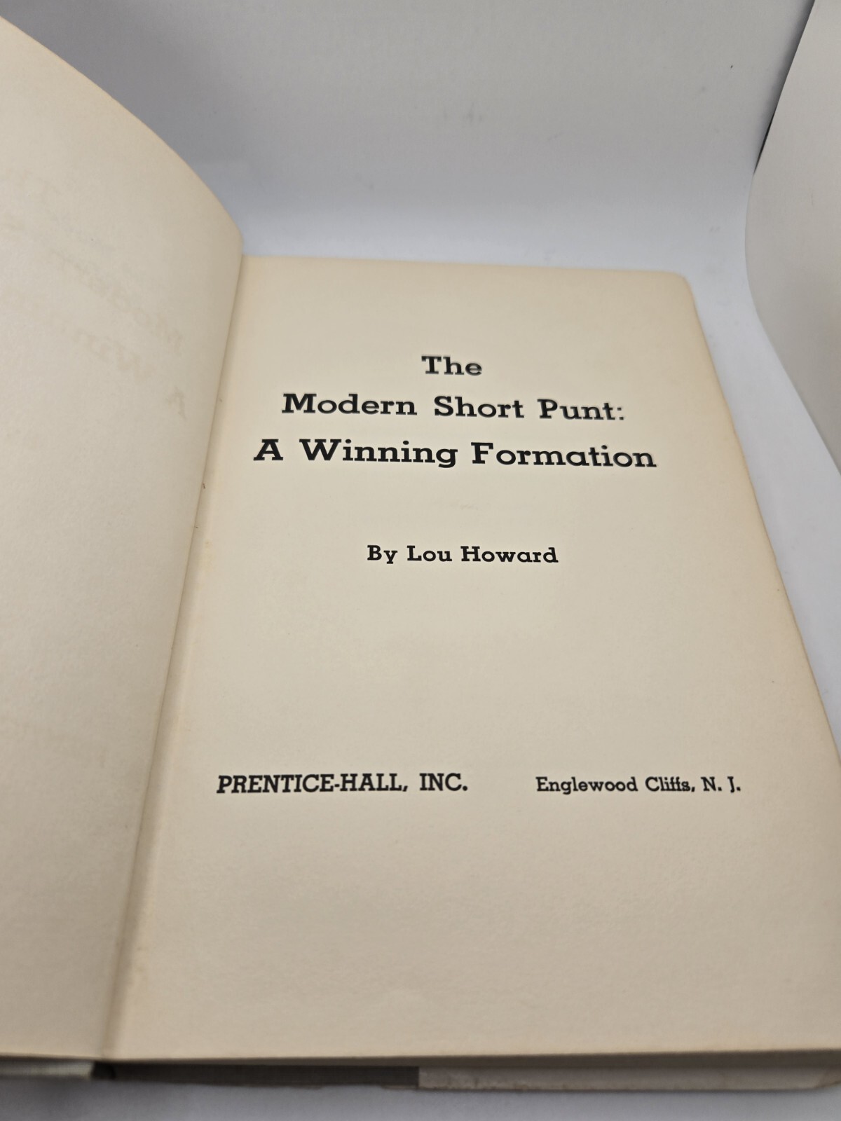 The Modern Short Punt – A Winning Formation by Lou Thom Howard