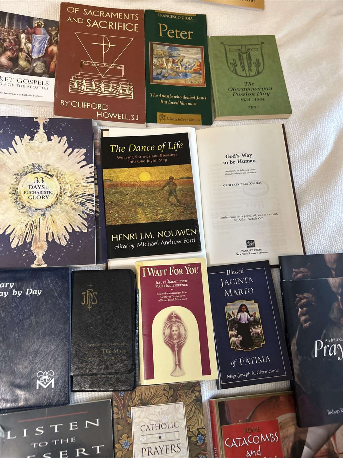 Huge Vintage Lot Of 70+ Catholic Books, Mass Missals, Prayer & Saint Devotionals