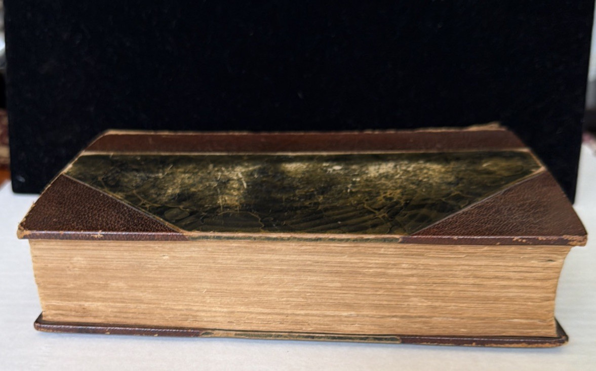 Antique Book The Works of Tennyson Poet Laureate 1901 Printing Half Leather