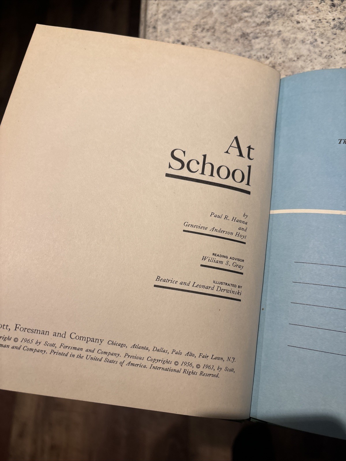 1965 At School, The Basic Social Studies Program, Teachers Edition, Hardcover
