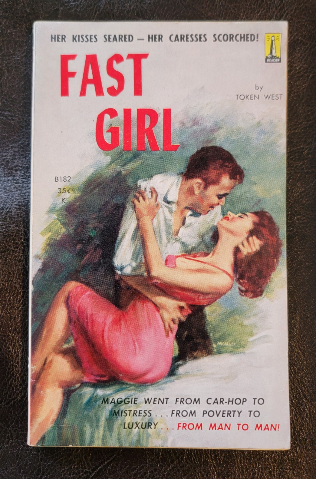 Fast Girl Token West Beacon Book B182 1958 Vintage Sleaze Micarelli GGA NICE