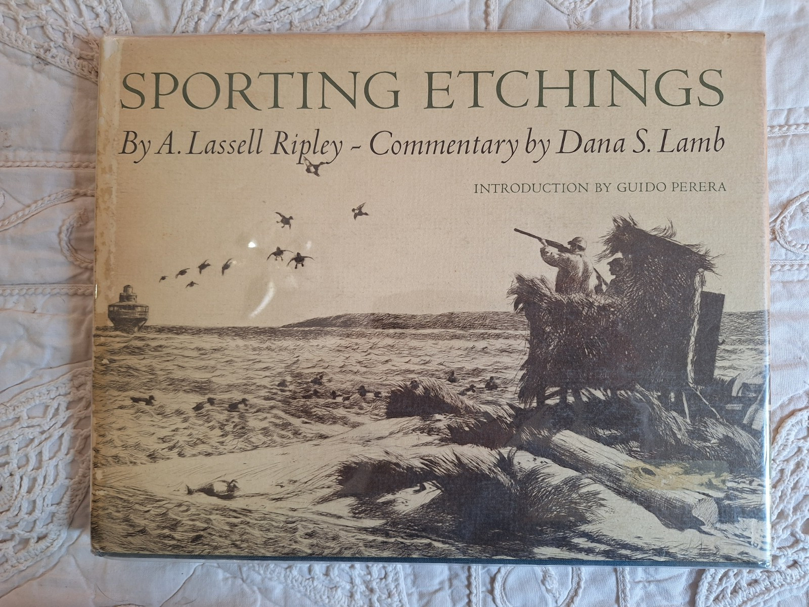 Sporting Etchings by A Lassell Ripley 1970 HCDJ Nature Fishing Bird Hunting Book