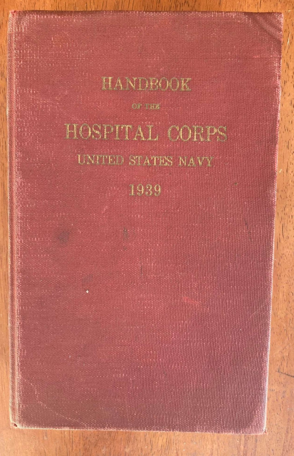 Handbook of the Hospital Corps United States Navy 1939, military history