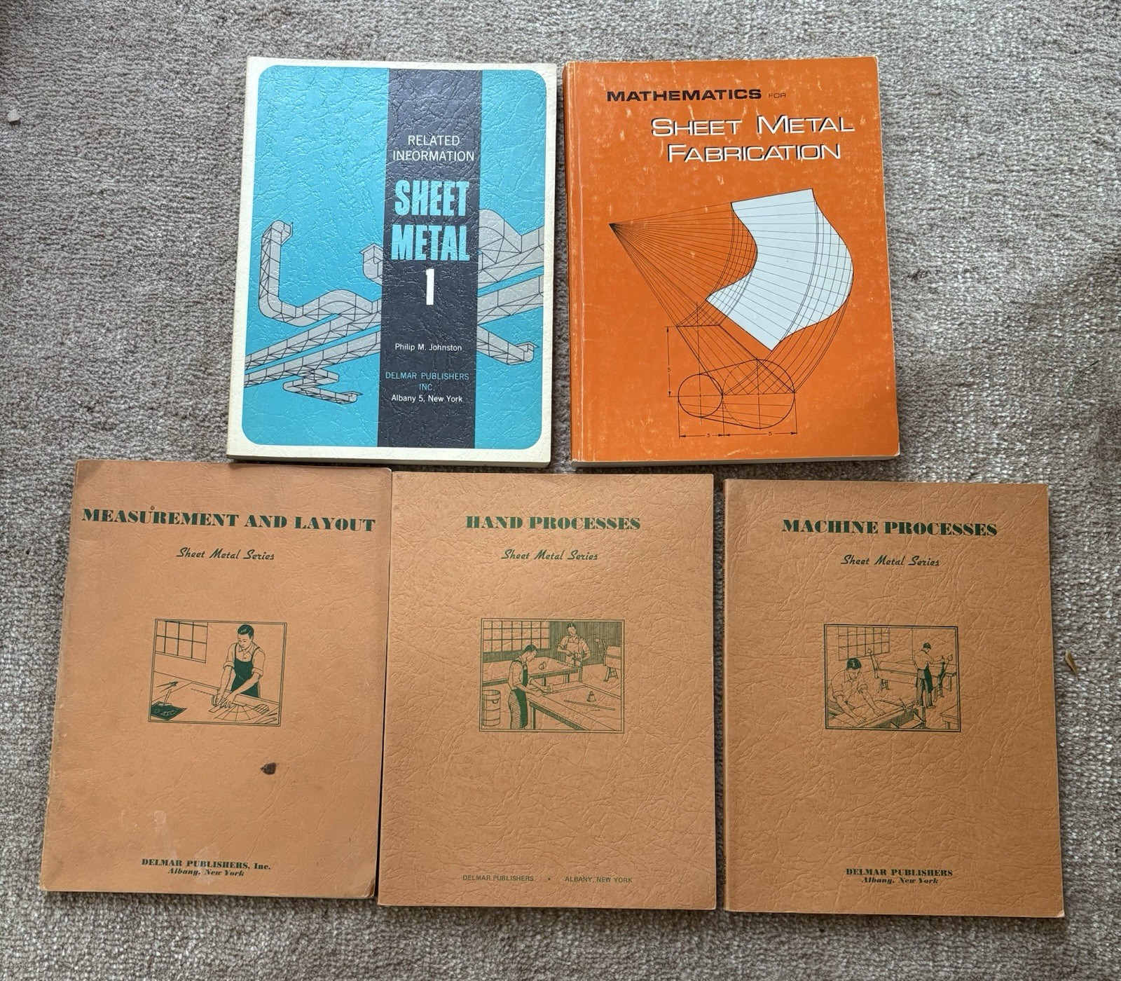 Lot Of Five Measurement And Layout Sheet Metal Series Del Mar Publishers Books