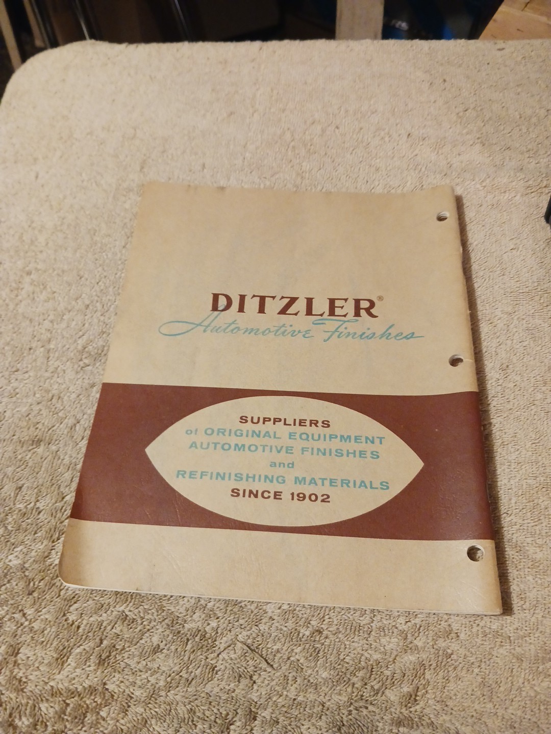 1961 Ditzler Repaint Manual Auto Paint Color Chips PPG Automotive Finishes