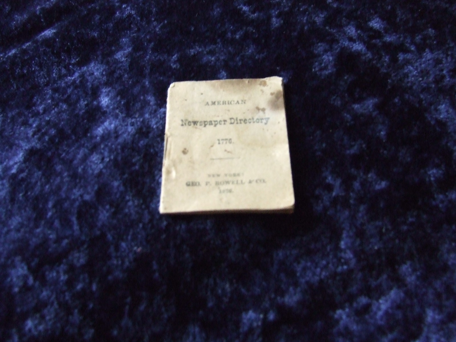 1876 – American Newspaper Directory 1776 Mini Reprint – 16 Pages