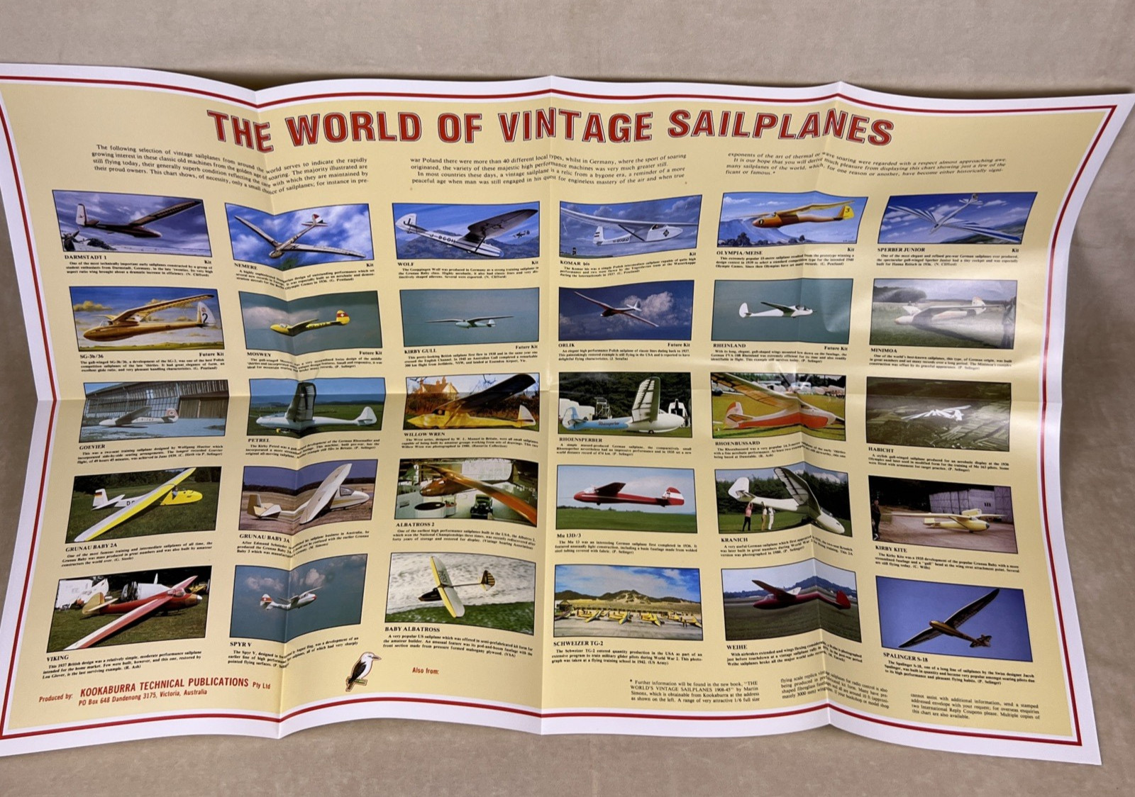 The World’s Vintage Sailplanes 1908-45 Martin Simons Kookaburra Aviation Gliders