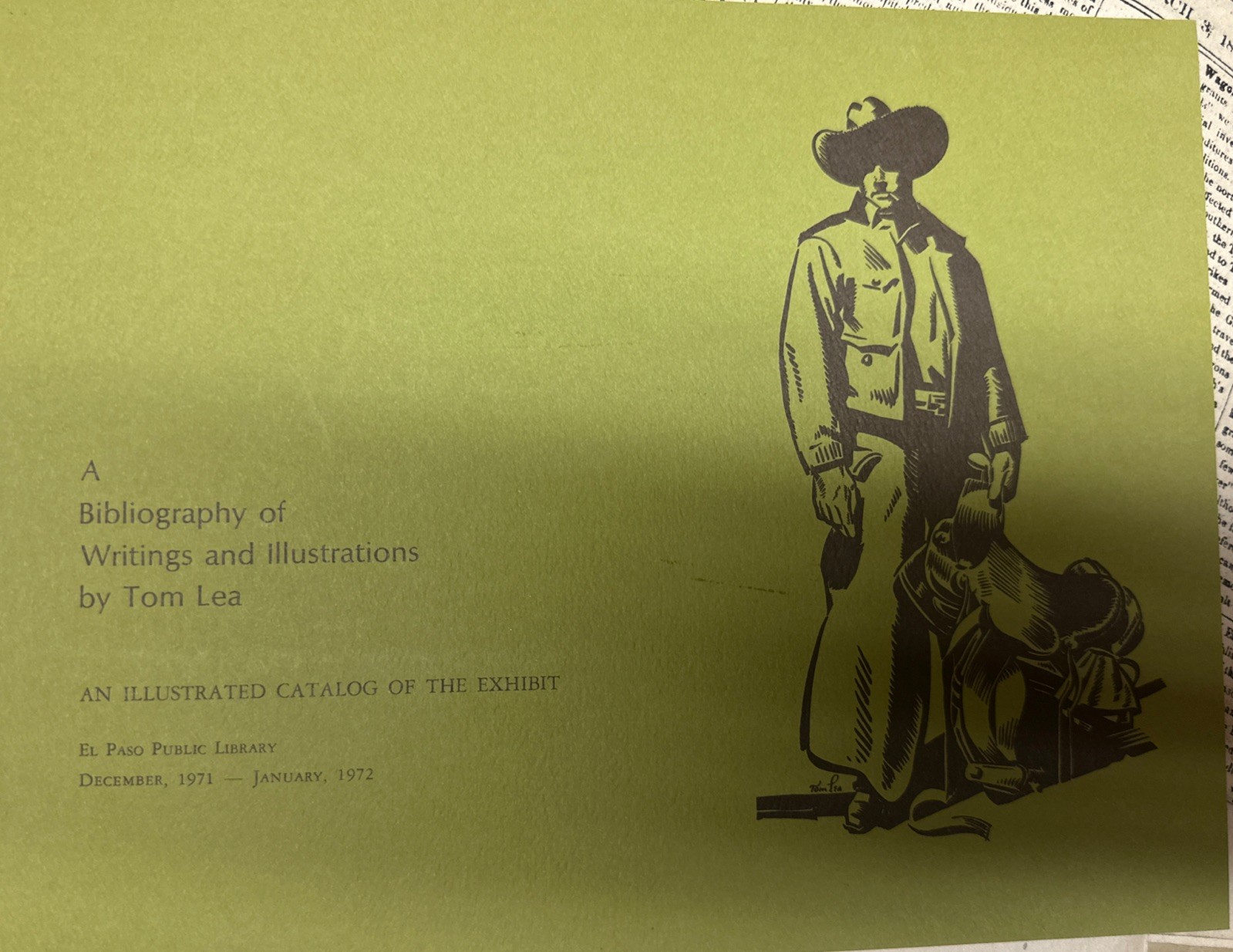 Tom Lea / Bibliography of Writings and Illustrations Limited New