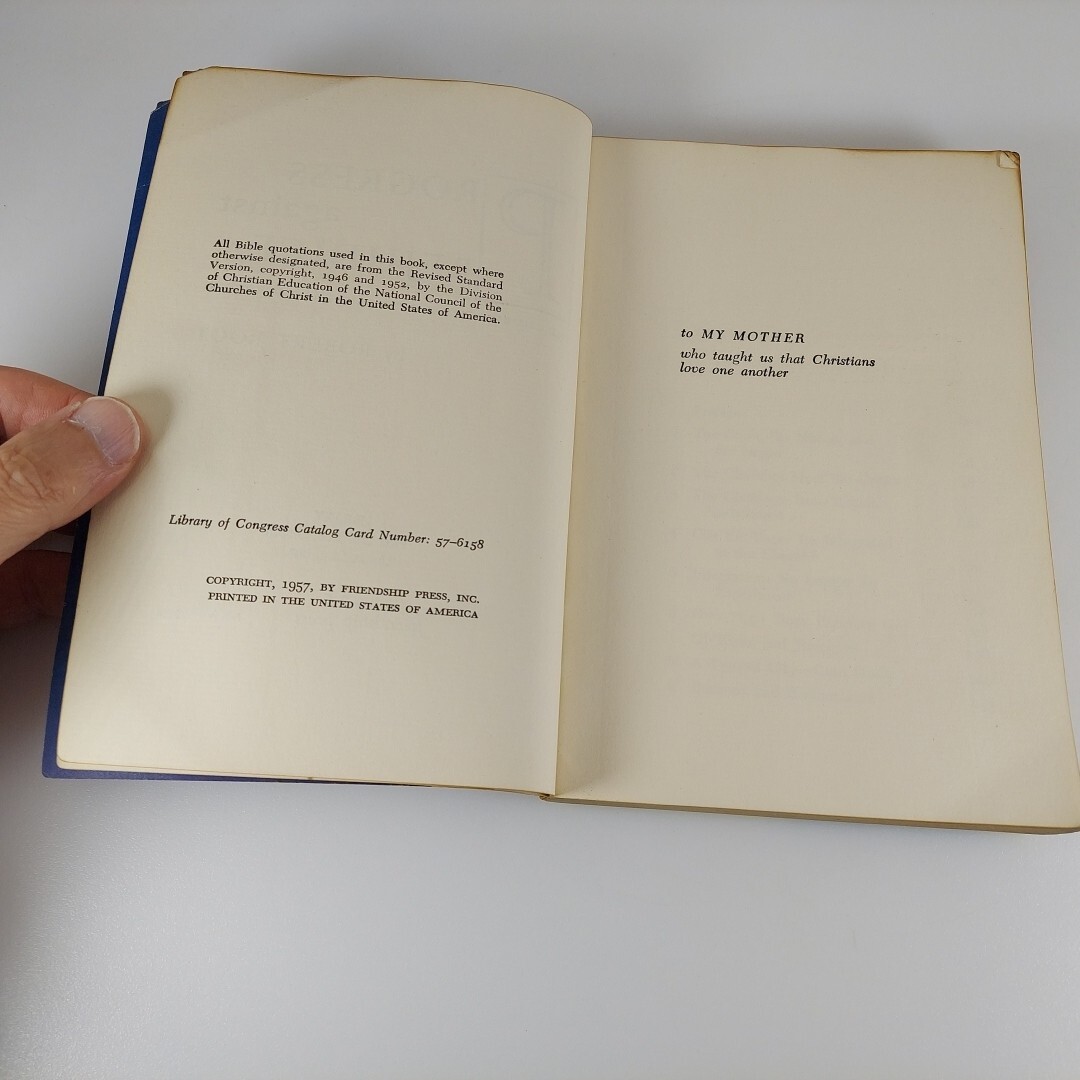 Progress Against Prejudice Robert Root 1957 Friendship Press PB Ex-Library