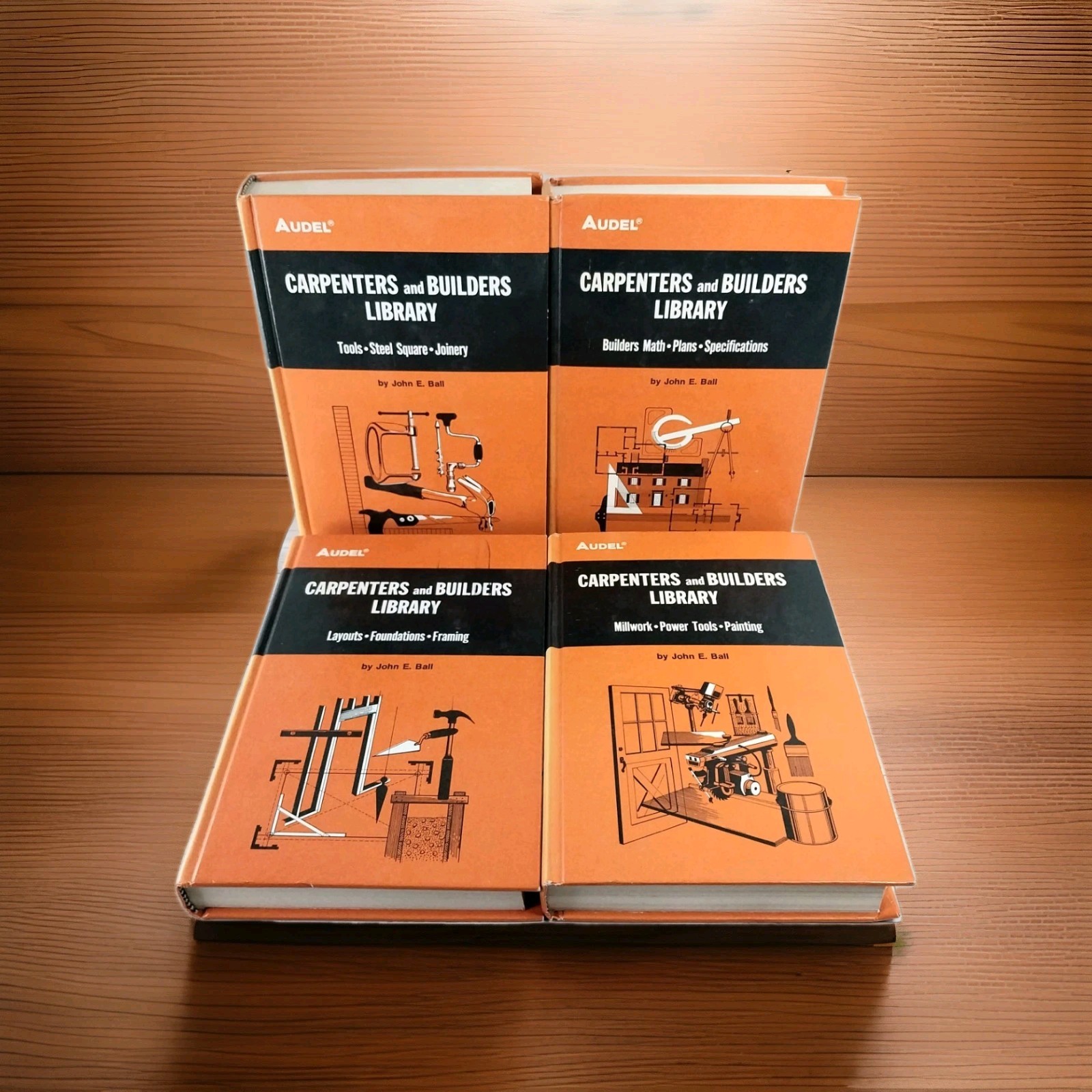 AUDEL? Carpenters & Builders Library Guide Books~ 1-4 Full Set HC Illustrated