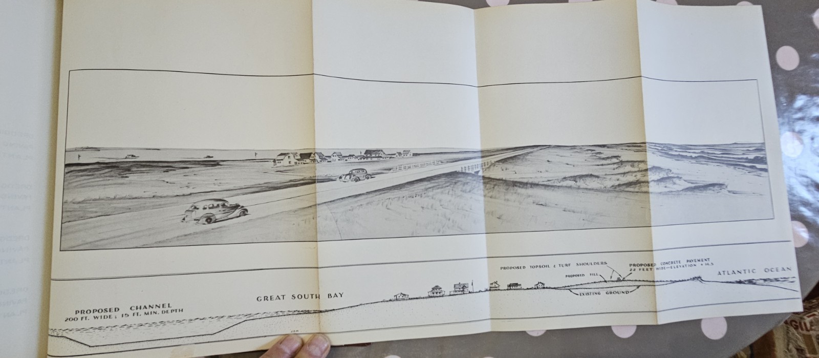 Rare 1938 REPORT HURRICANE ROBERT MOSES Long FIRE ISLAND LI Map & Photos Bridge