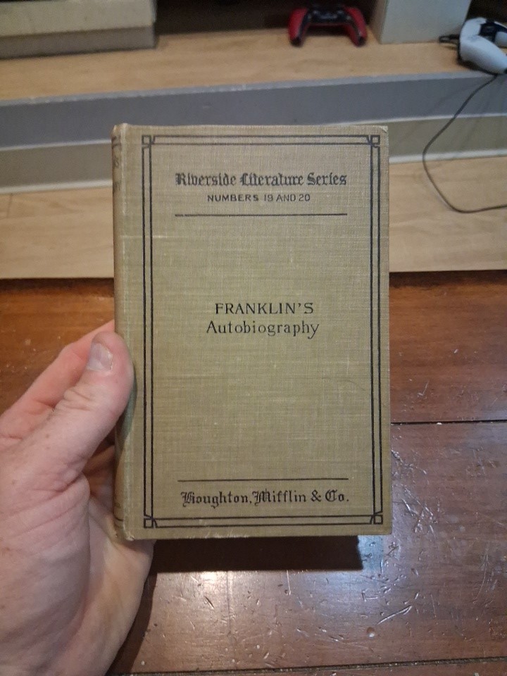Benjamin FRANKLIN’S AUTOBIOGRAPHY With Portrait © 1886 1896 Houghton Mifflin Co