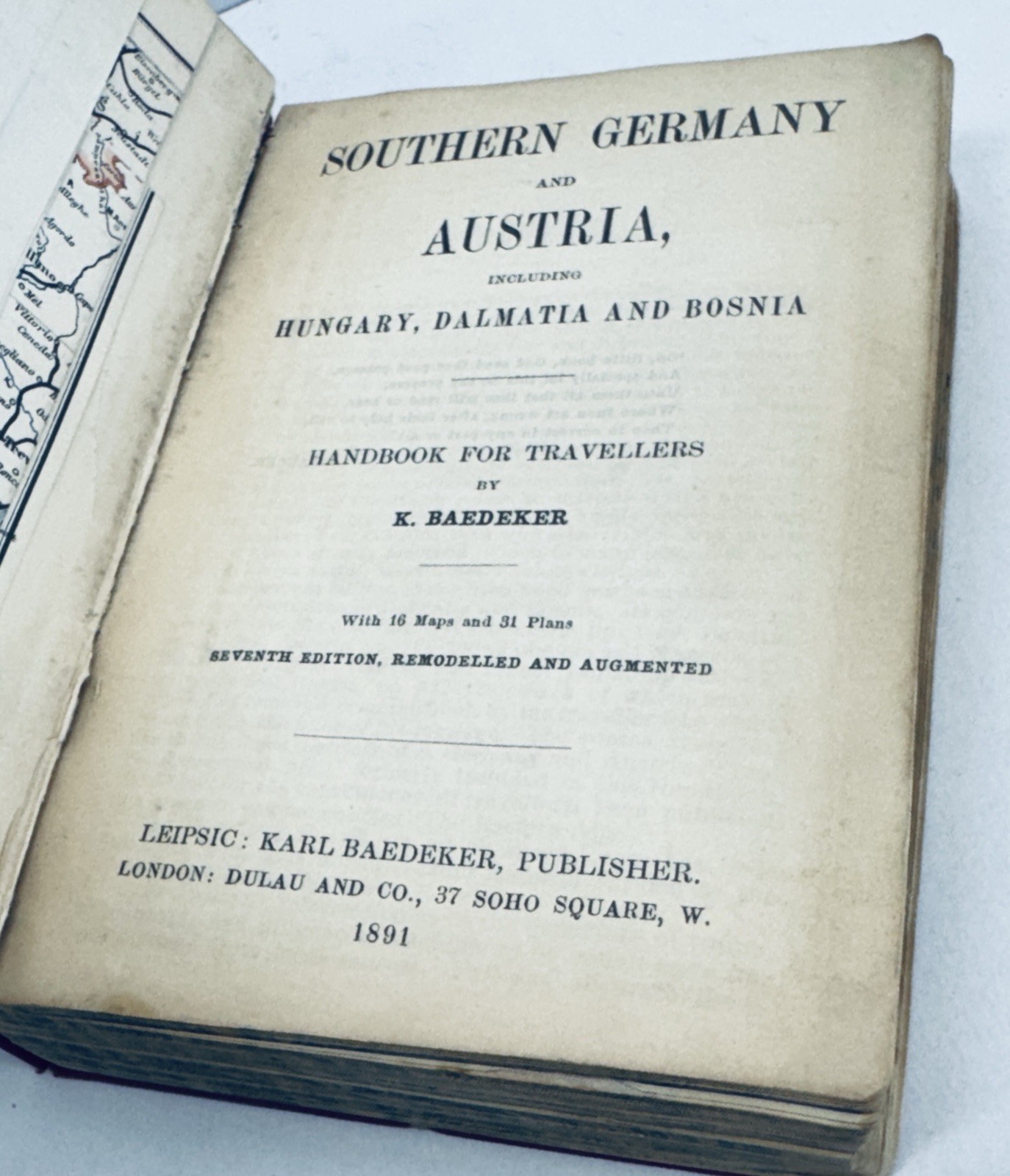Lot of 9 Antique Baedeker Travel Guides 1891-1910 Rhine Germany Alps France