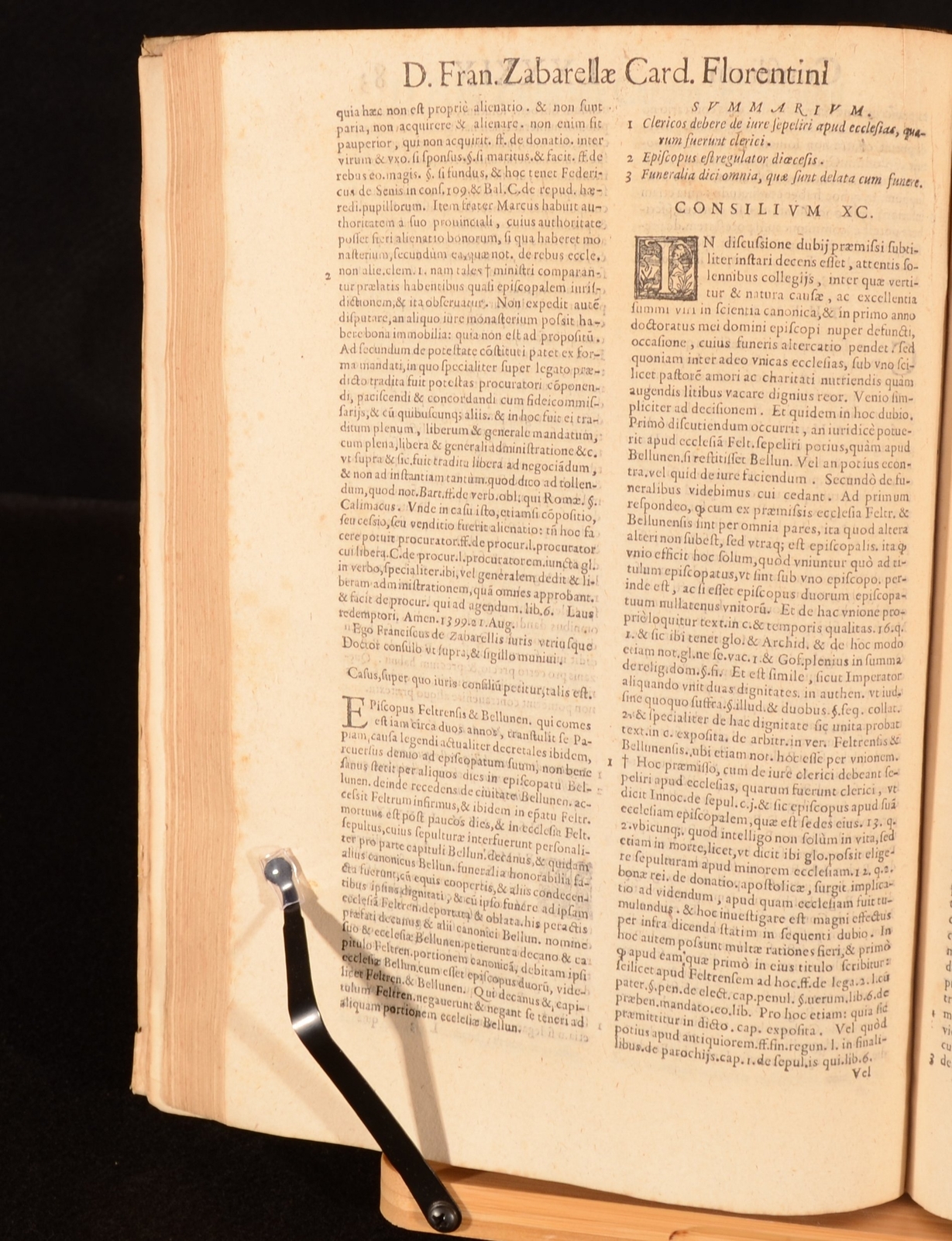 1581 Consilia Eminentissimi I. V. Francesco Zabarella Latin Very Scarce 1st
