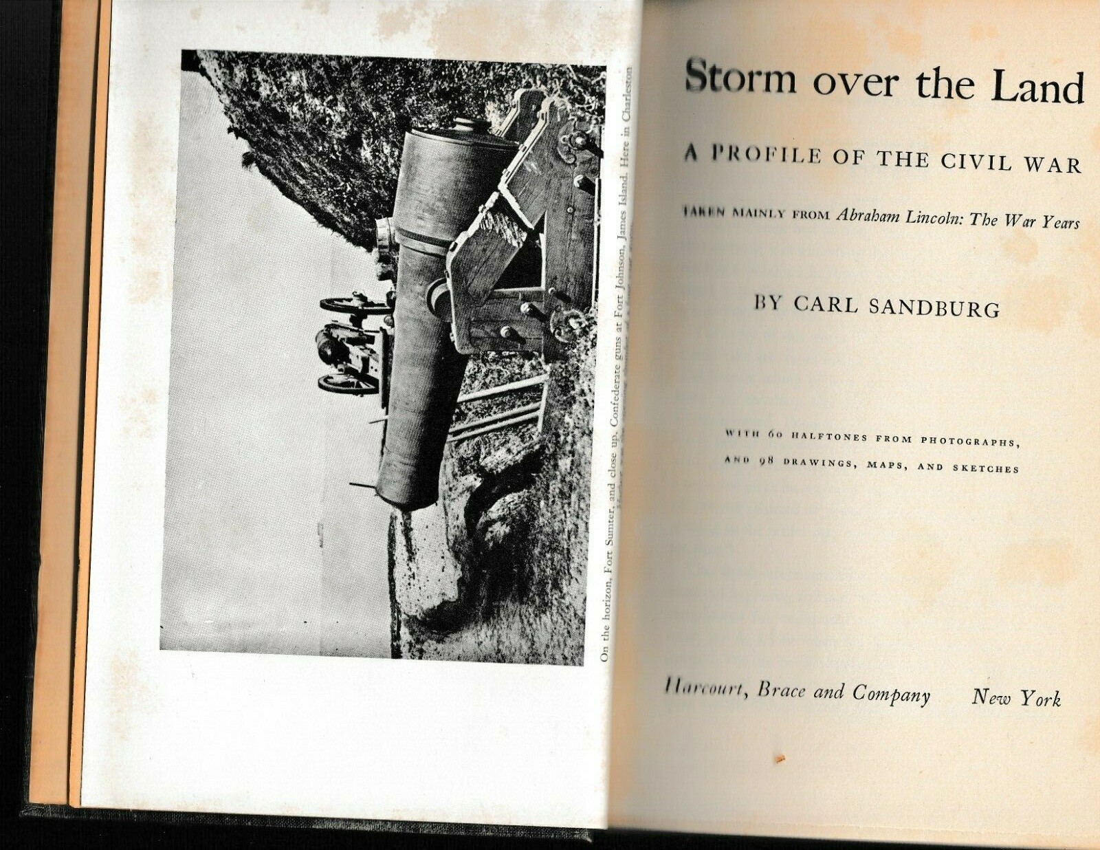 Storm over the Land A Profile Of The Civil War by Carl Sandburg 1st Ed 1942 Book