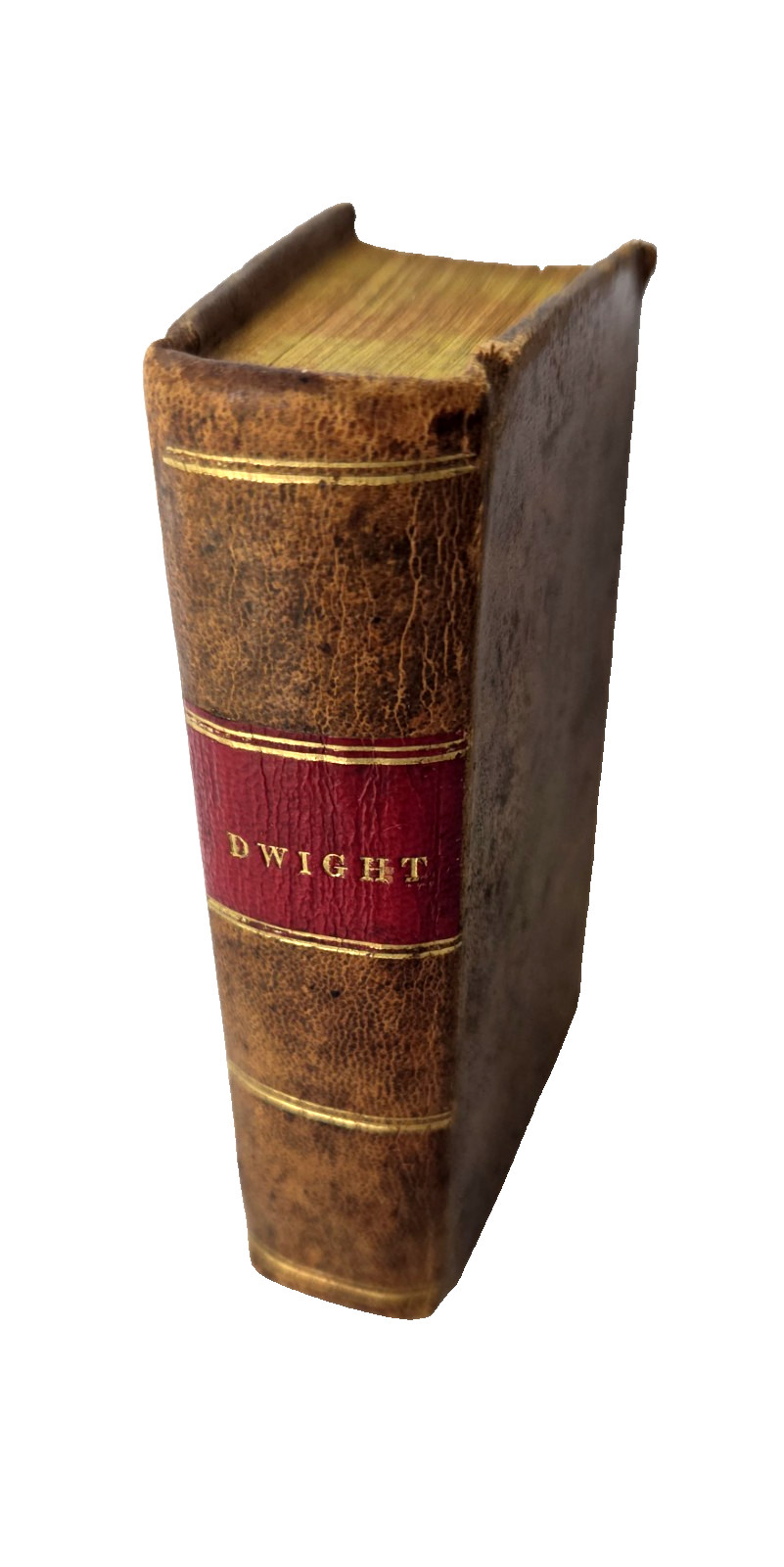 1827 The Psalms of David & Hymns Watts Dwight Mini Leather Binding