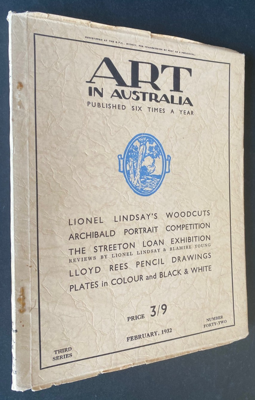 1932 1st LIONEL LINDSAY LLOYD REES THIRD NUMBER FEBRUARY ART IN AUSTRALIA 42