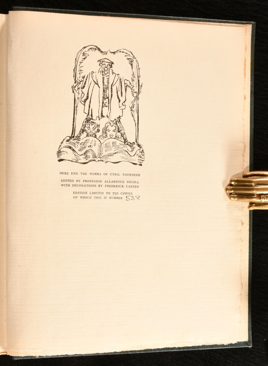 1929 The Works of Cyril Tourneur Allardyce Nicoll Illustrated Limited Edition