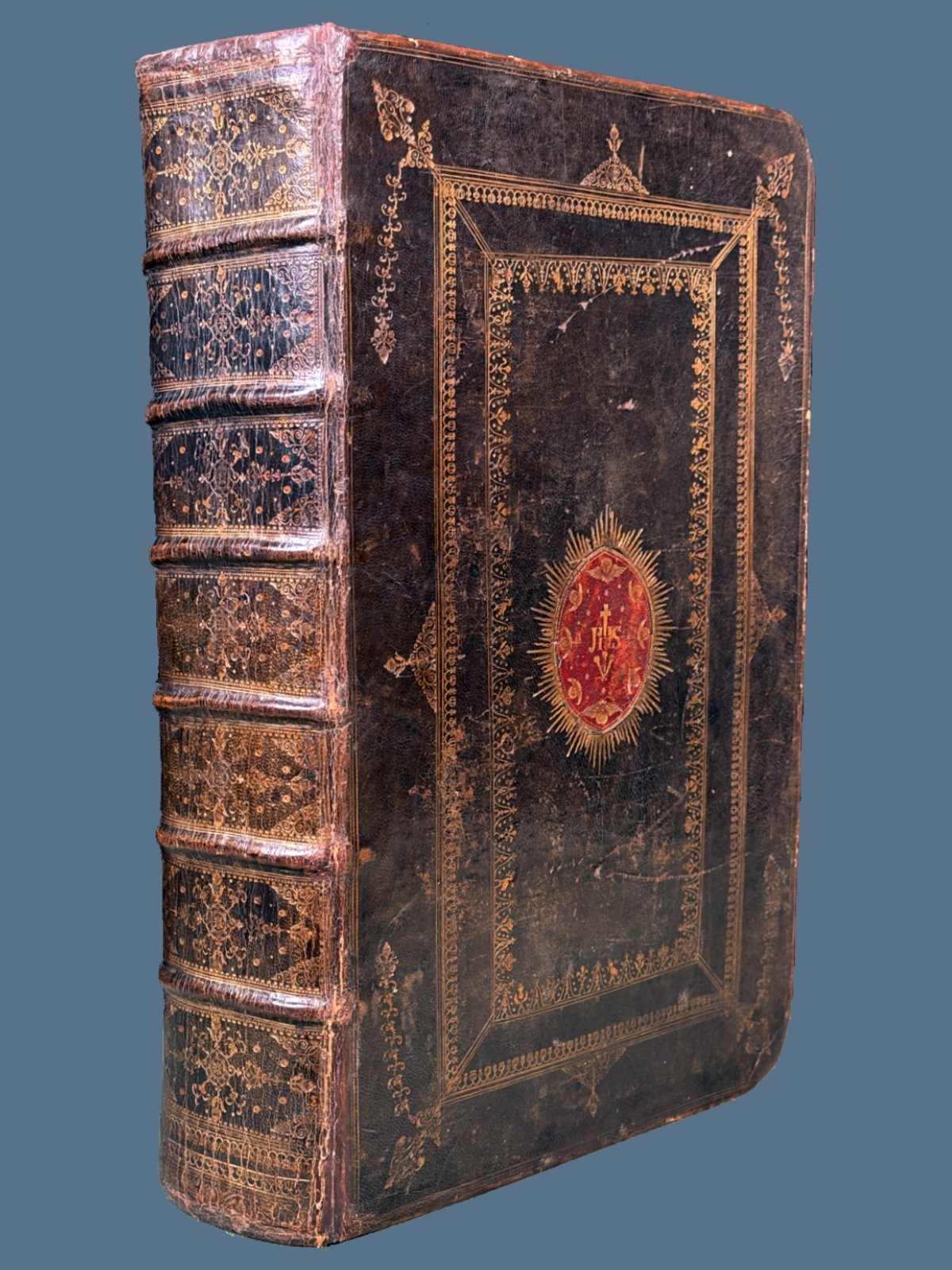1715 Extra Illustrated Pulpit Folio King James Bible in Stunning Period Binding
